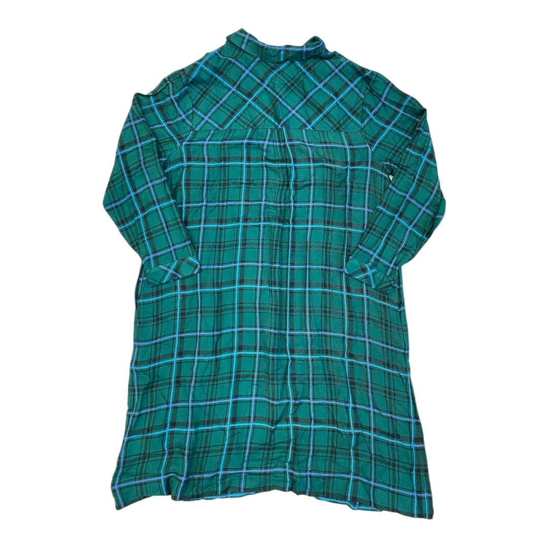 Dress Casual Midi By J. Jill In Plaid Pattern, Size:Xl