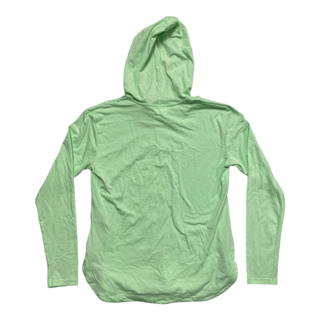 Athletic Top Ls Hoodie By Columbia In Green, Size:M