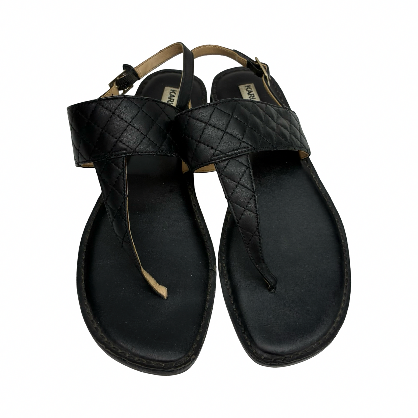 Sandals Designer By Karl Lagerfeld In Black, Size:7