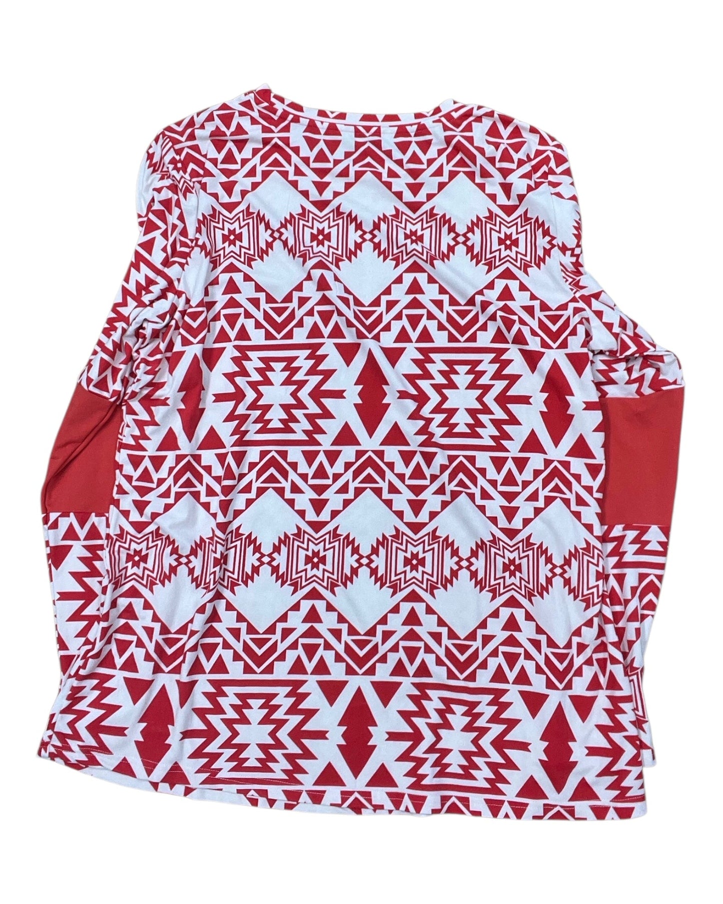Top Ls By Clothes Mentor In Red & White, Size:2X
