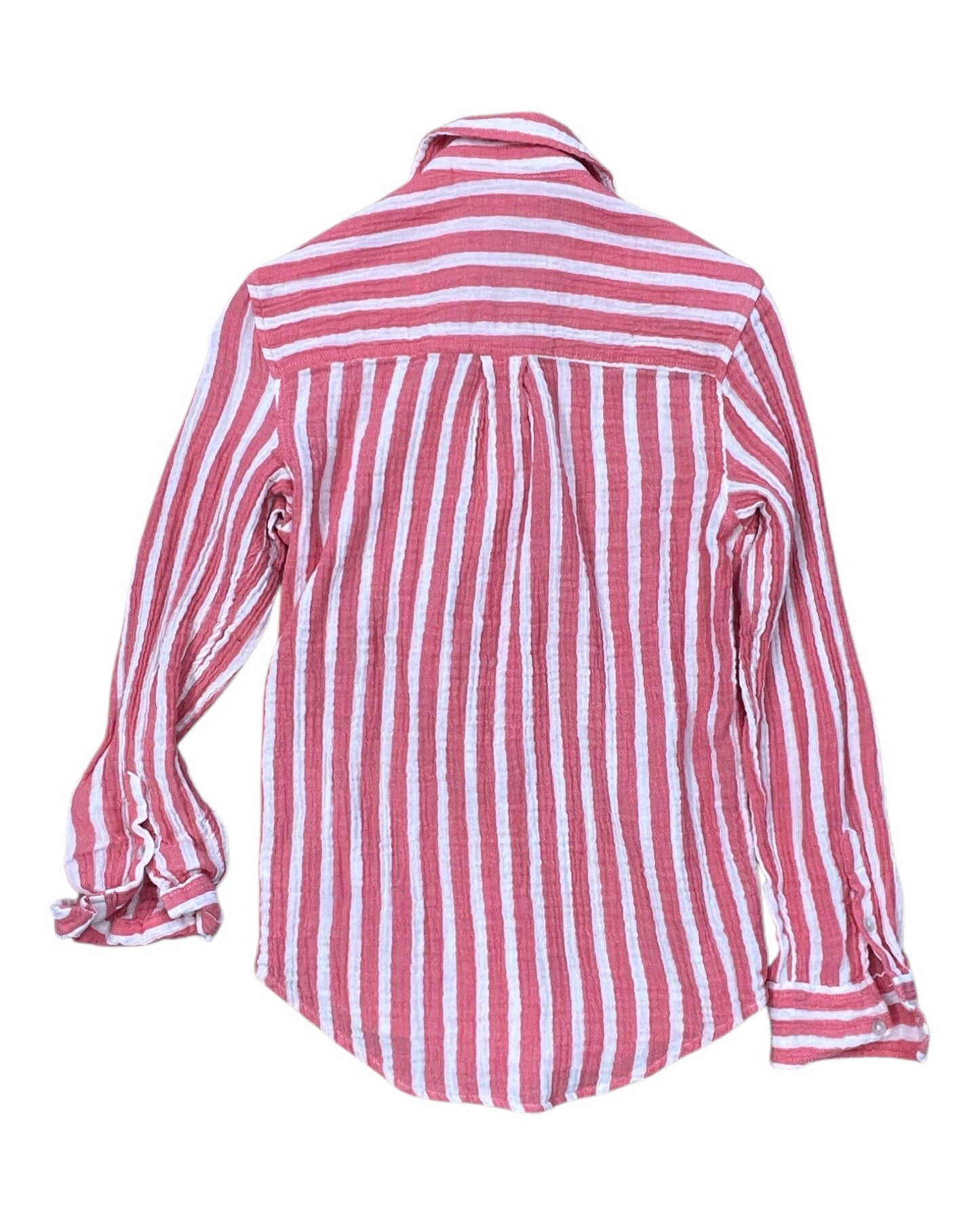 Blouse Ls By Universal Thread In Pink & White, Size:Xs