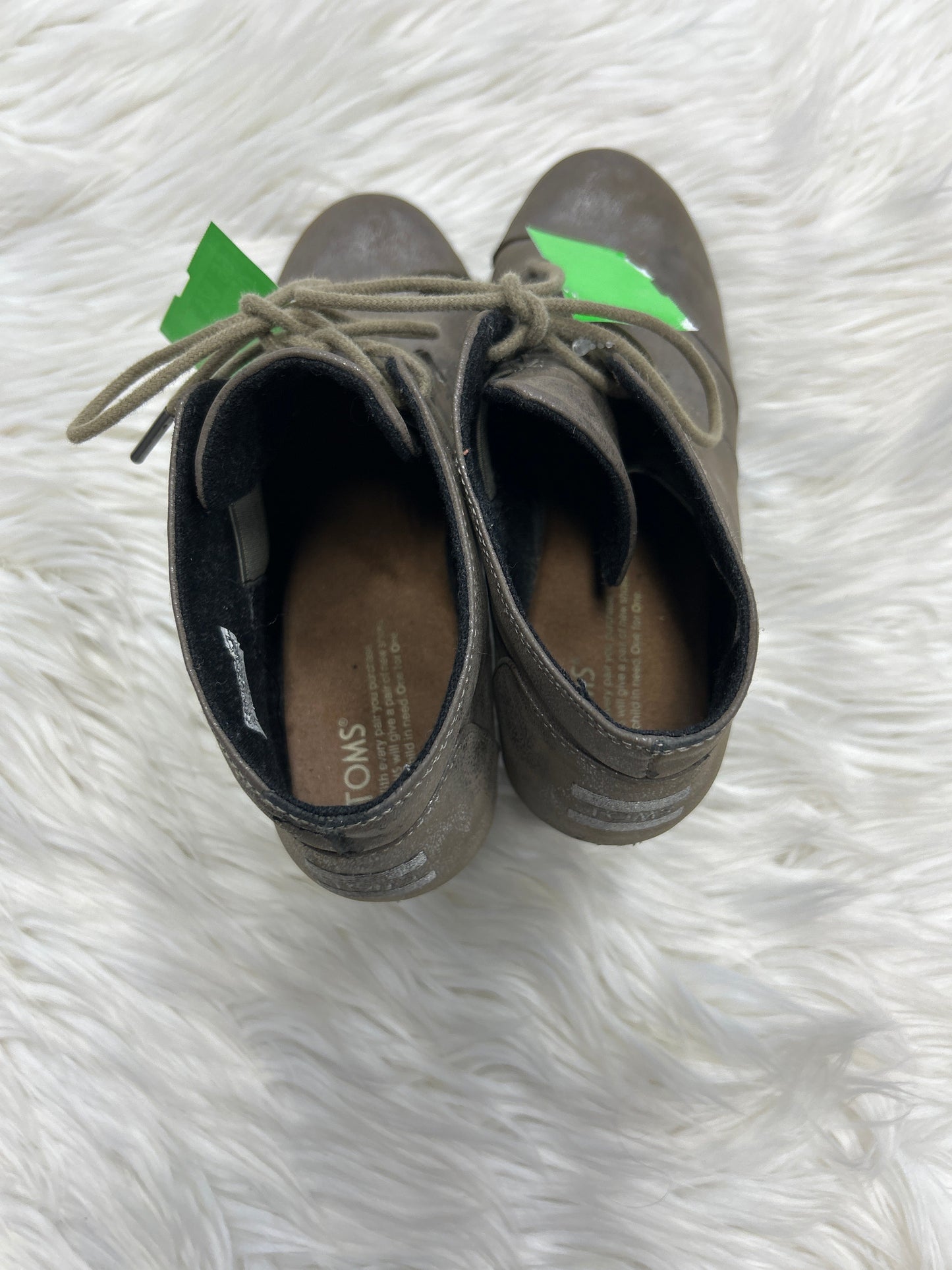 Boots Ankle Heels By Toms In Grey, Size:9