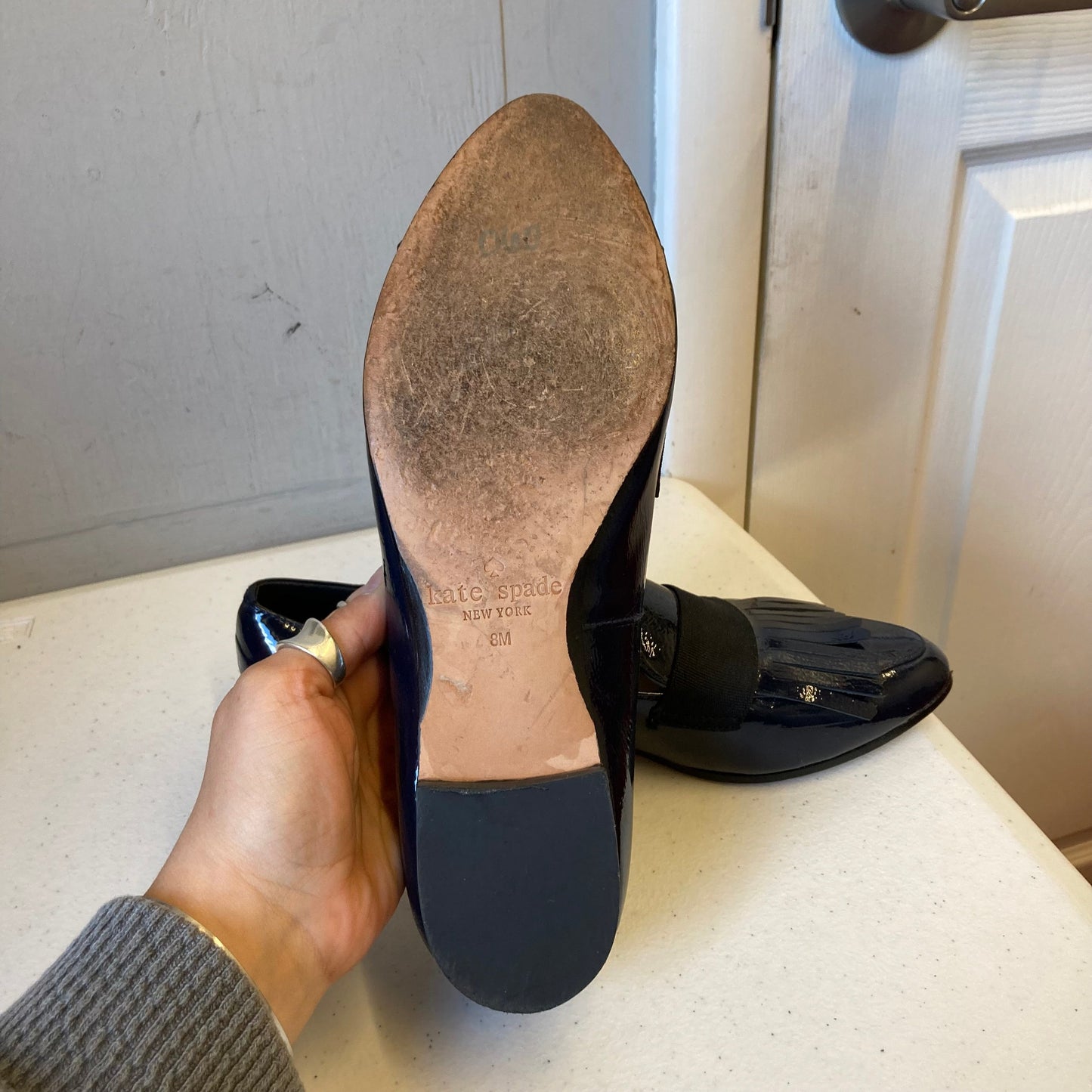 Shoes Designer By Kate Spade In Blue, Size:8