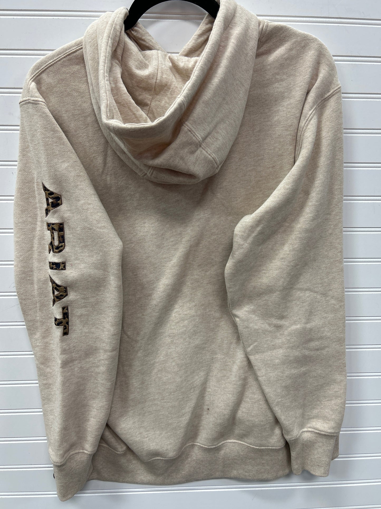 Sweatshirt Hoodie By Ariat In Tan, Size:L