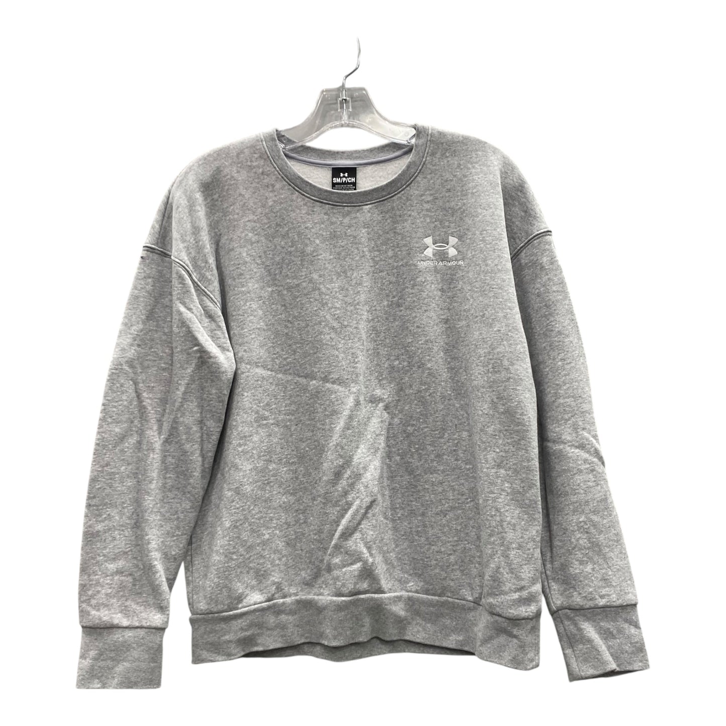 Athletic Sweatshirt Crewneck By Under Armour In Grey, Size:S