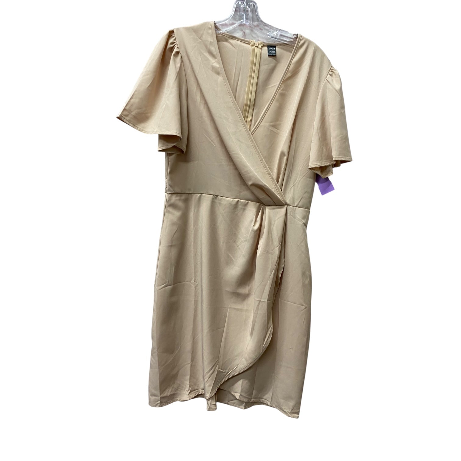 Dress Casual Short by Shein in Peach, Size:L