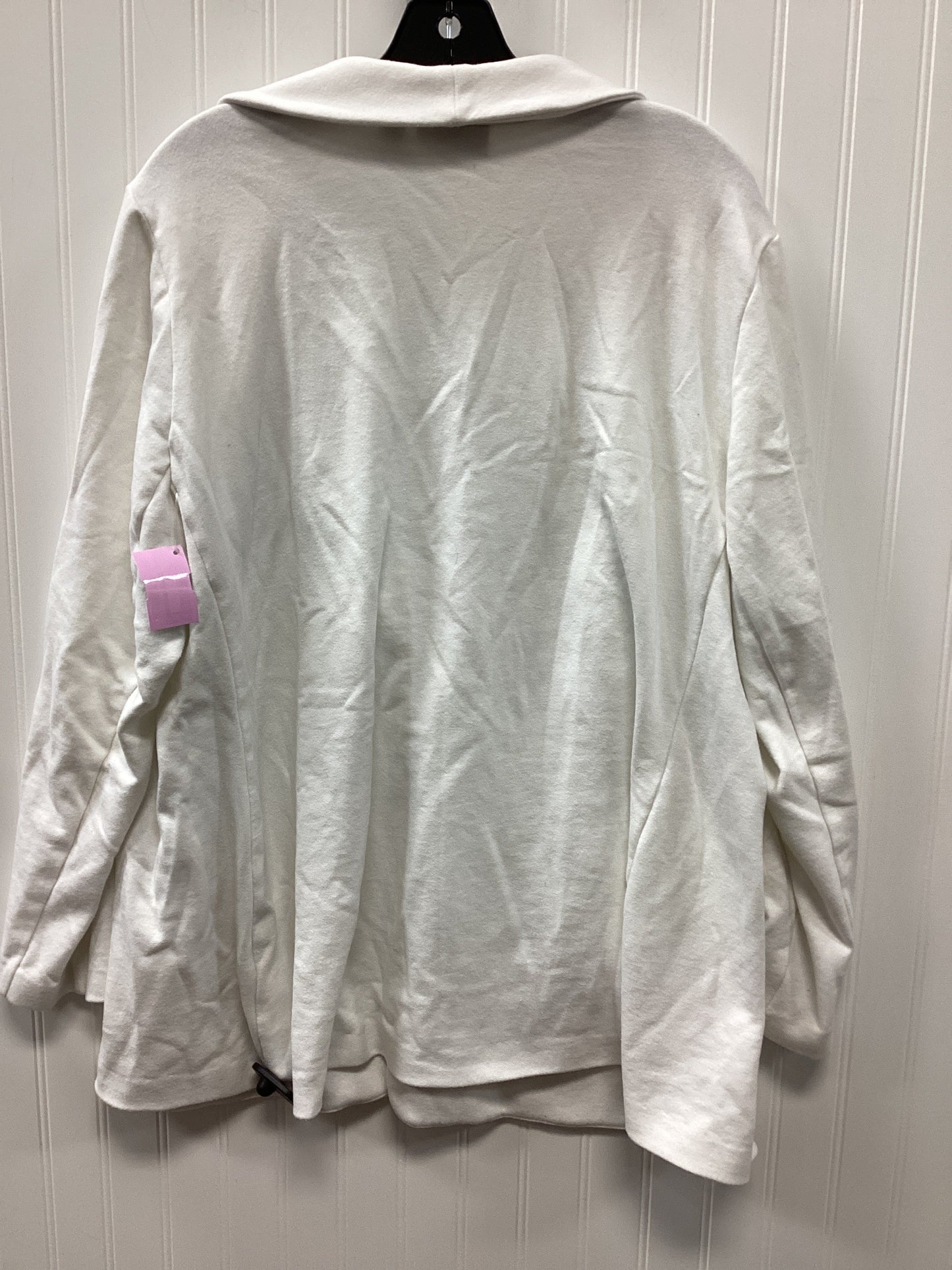 Top Ls By Susan Graver In White, Size:3X