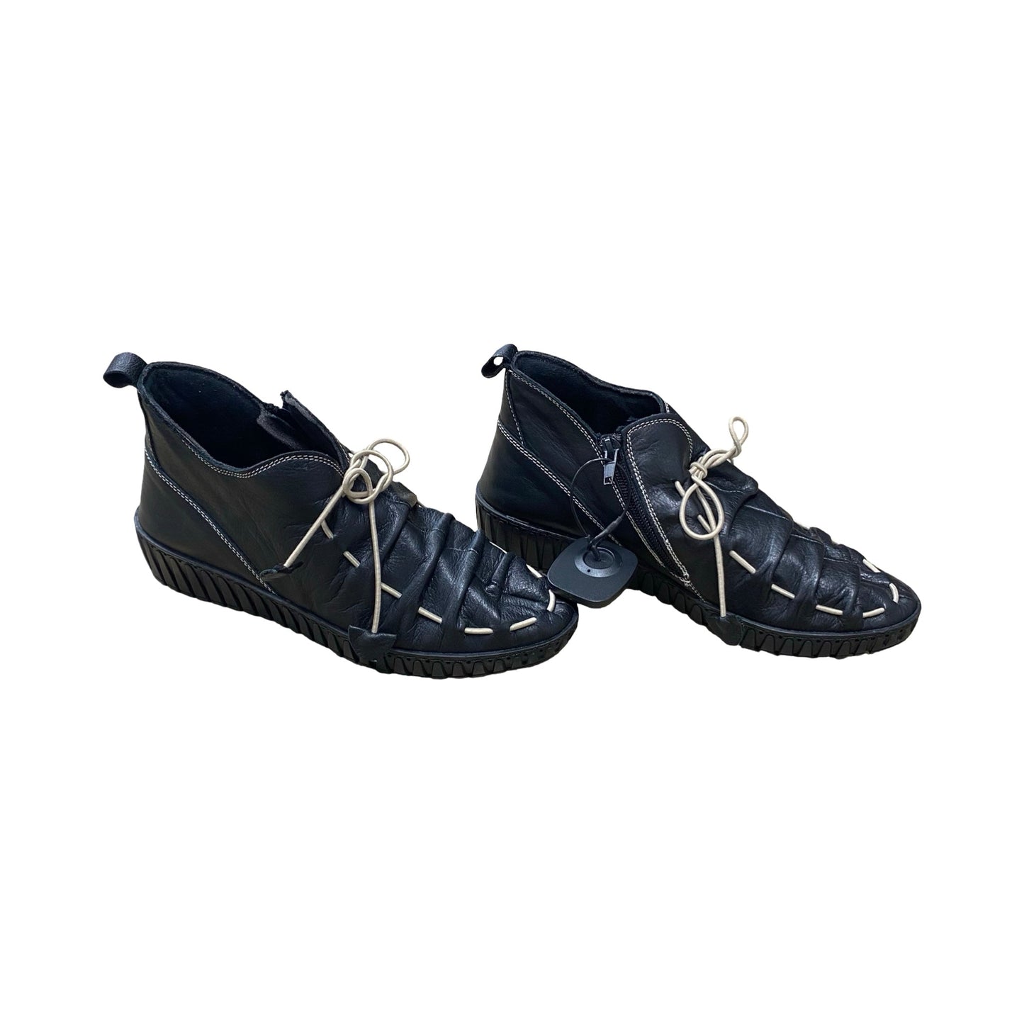 Boots Ankle Flats By Spring Step In Black, Size:8.5