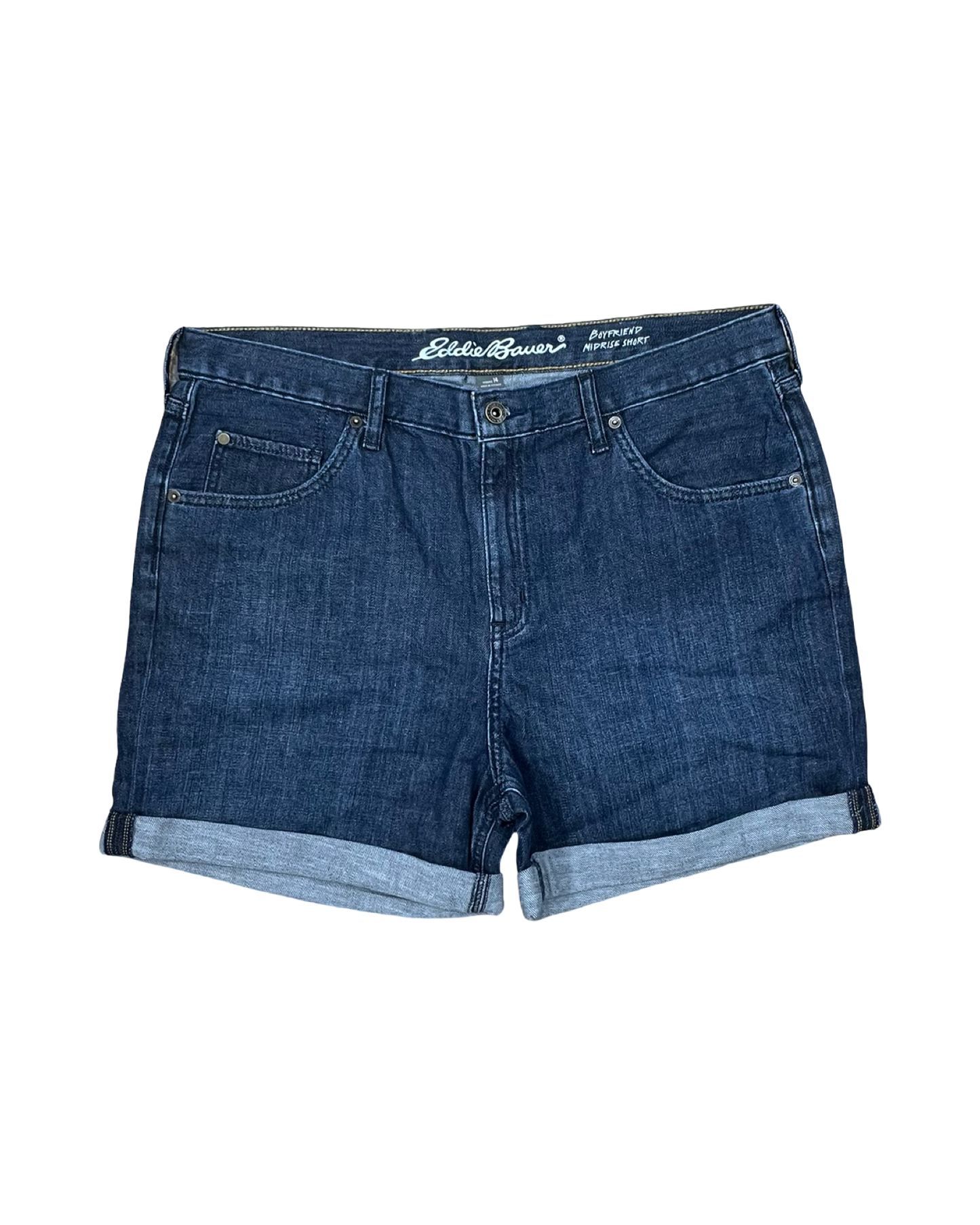 Shorts By Eddie Bauer In Blue Denim, Size:14