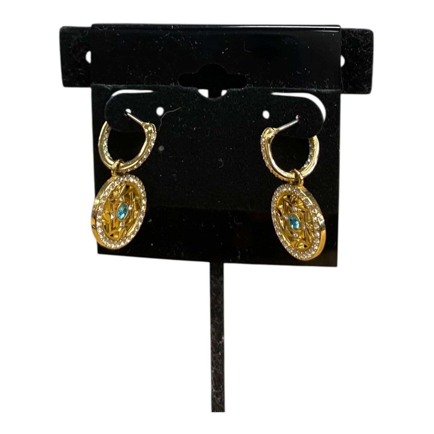 Earrings Designer By Swarovski In Gold