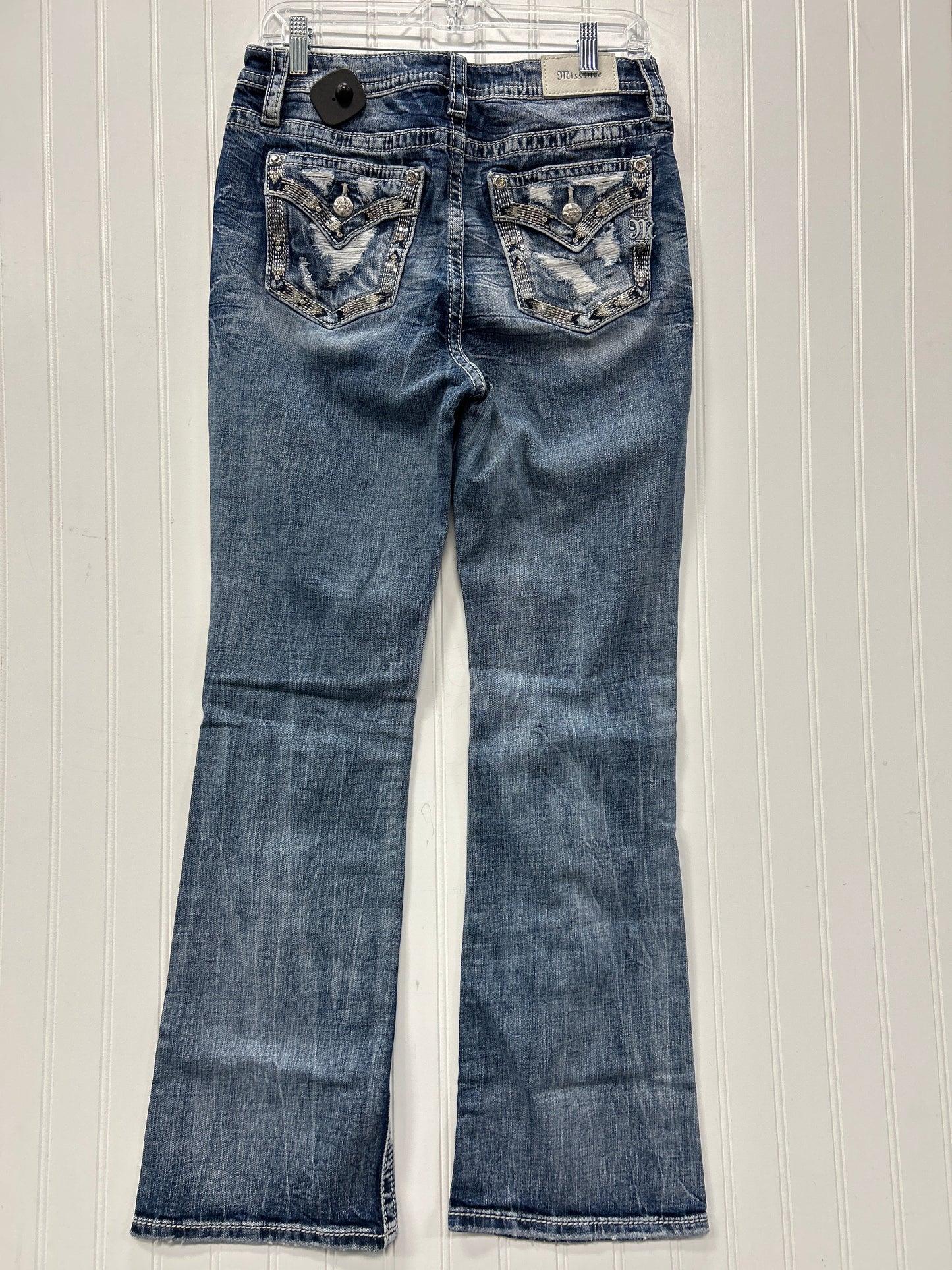 Jeans Boot Cut By Miss Me In Blue Denim, Size:8