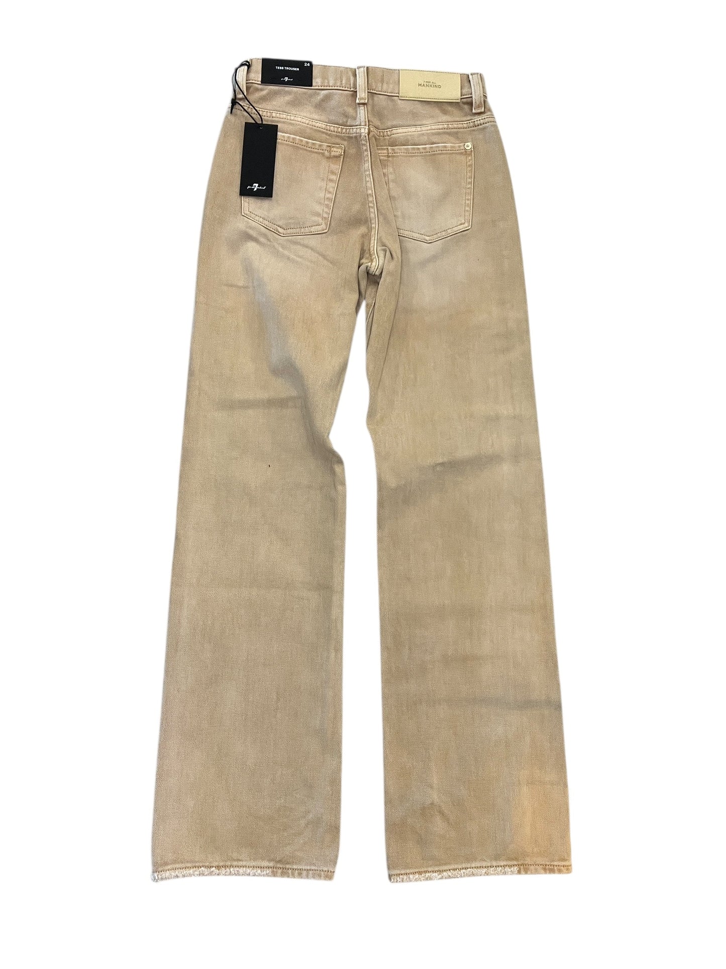 Jeans Boot Cut By 7 For All Mankind In Tan Denim, Size:0