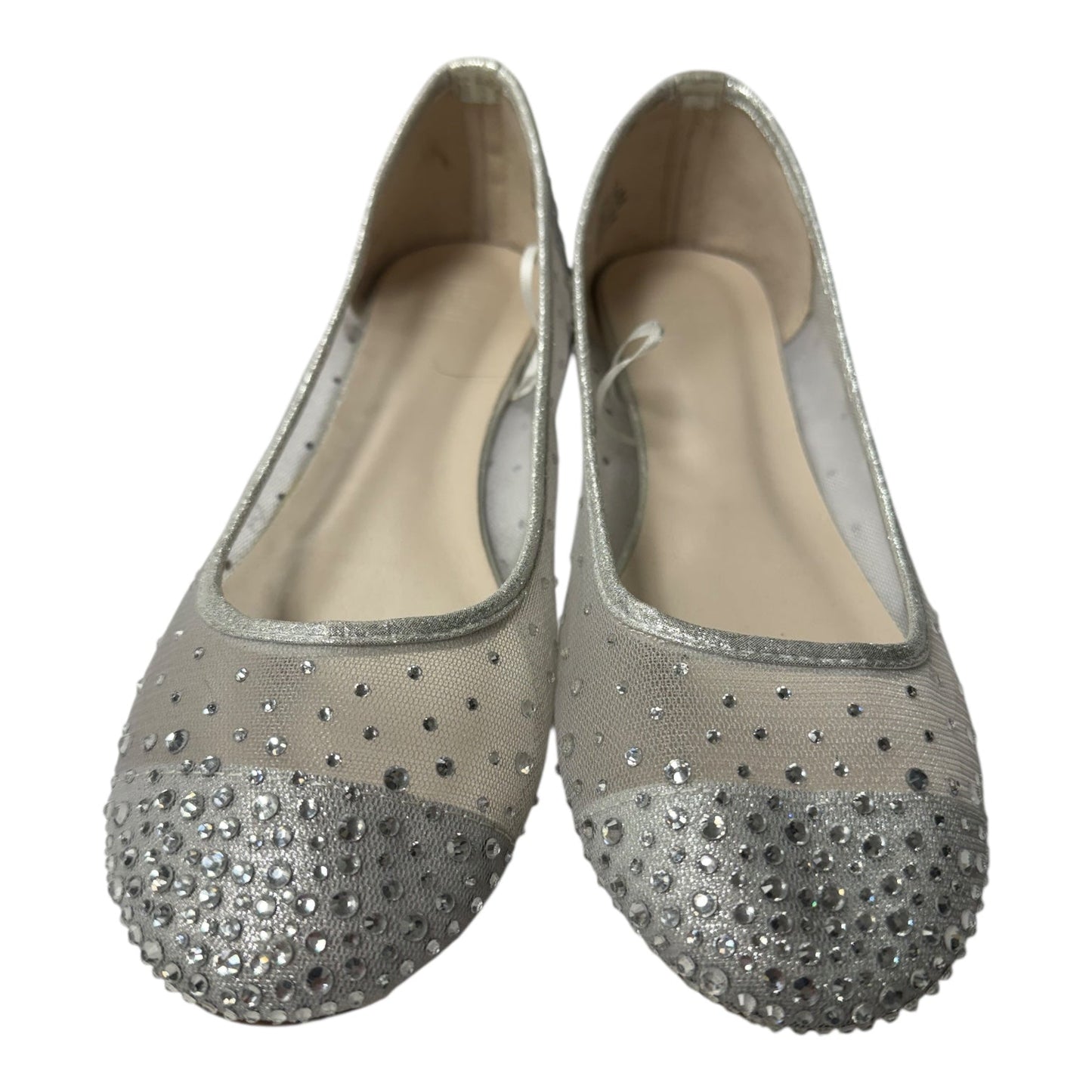 Shoes Flats In Silver, Size:11