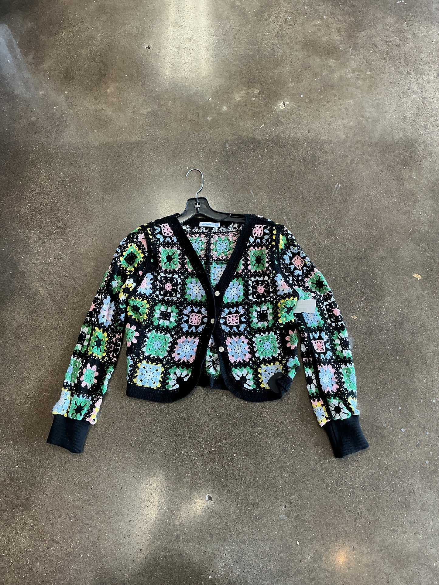 Cardigan By Clothes Mentor In Floral Print, Size:Osfm