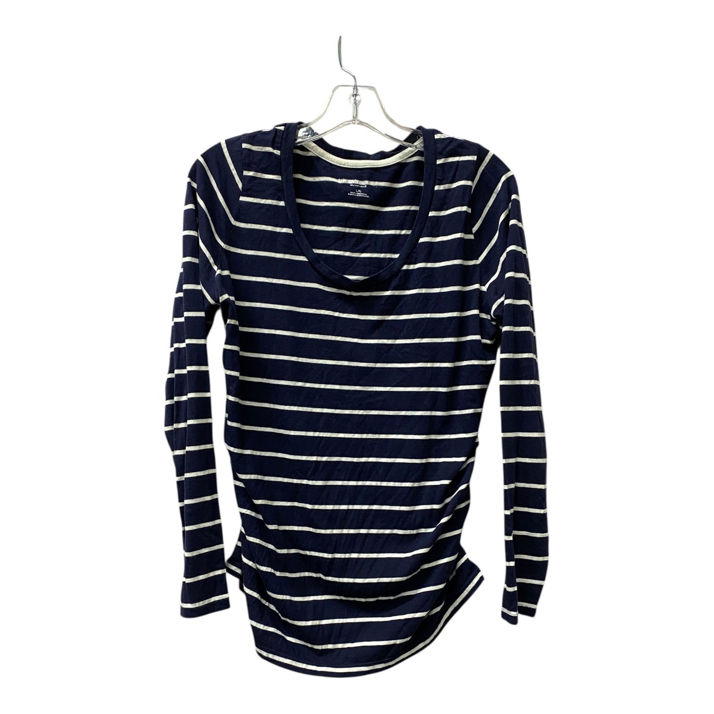 Mat Top Ls By Liz Lange Maternity In Blue, Size:Xl