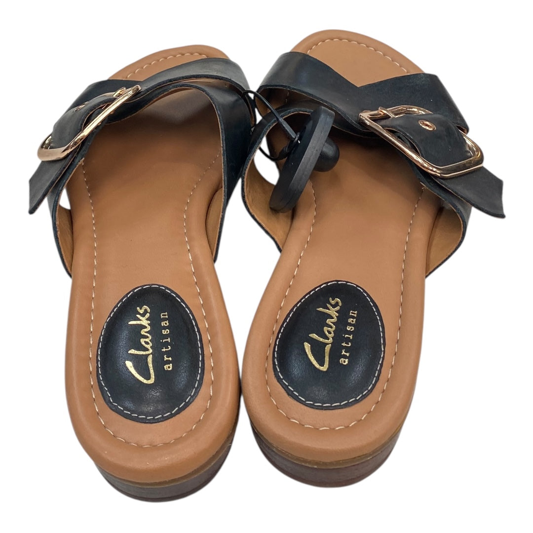 Shoes Flats By Clarks In Black, Size:8