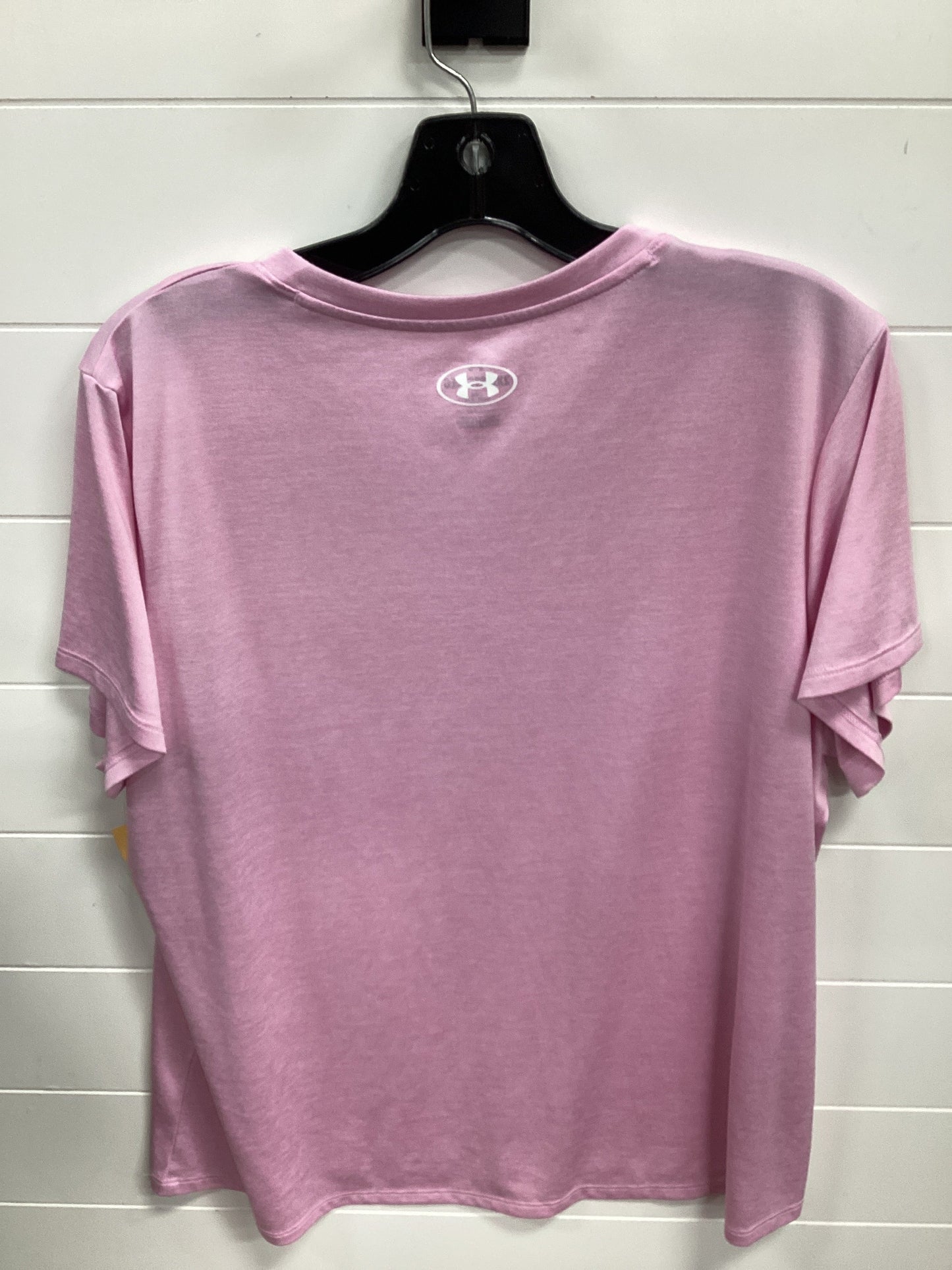 Athletic Top Ss By Under Armour In Pink, Size:2X