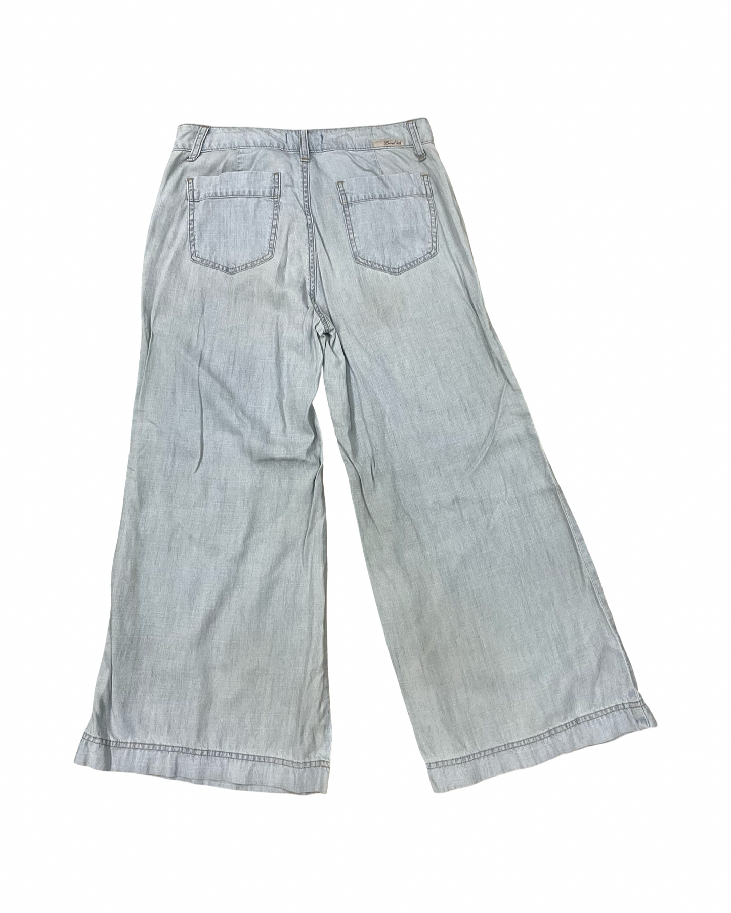 Pants Cropped By Level 99 In Blue Denim, Size:2