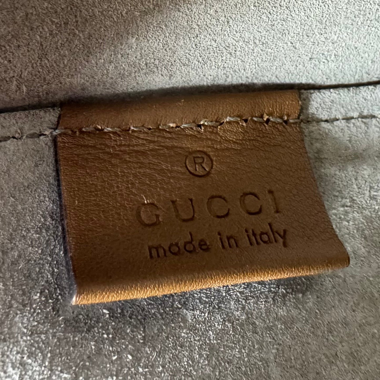Lady Web Shoulder Bag In New Marron Suede With Antique Gold Horsebit Hardware Luxury Designer By Gucci, Size: Medium
