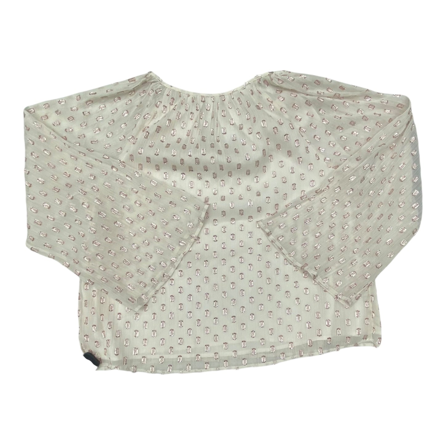 Top Ls By Loft In Cream & Pink, Size:M