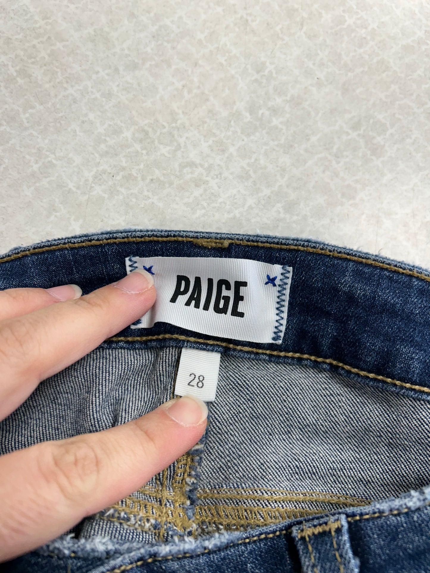 Jeans Skinny By Paige In Blue Denim, Size:6