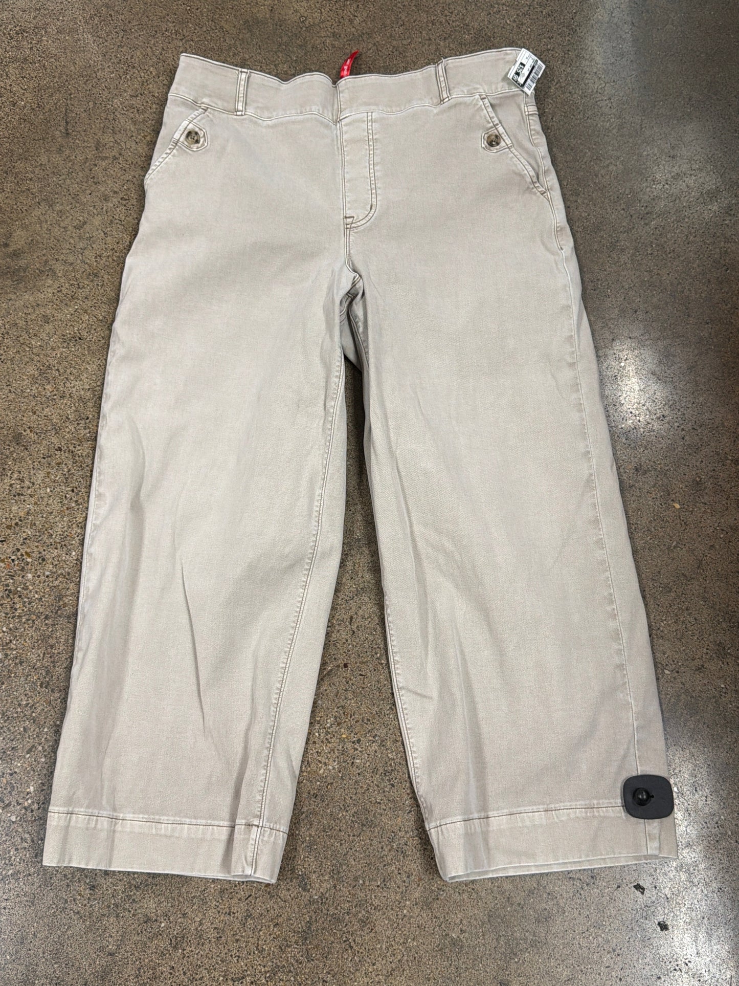 Jeans Wide Leg By Spanx In Tan, Size:1X