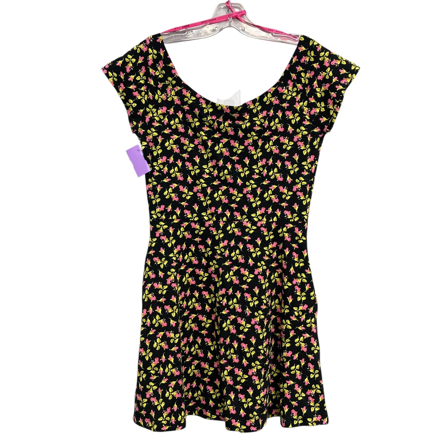 Dress Casual Short By Betsey Johnson In Black & Pink, Size:S