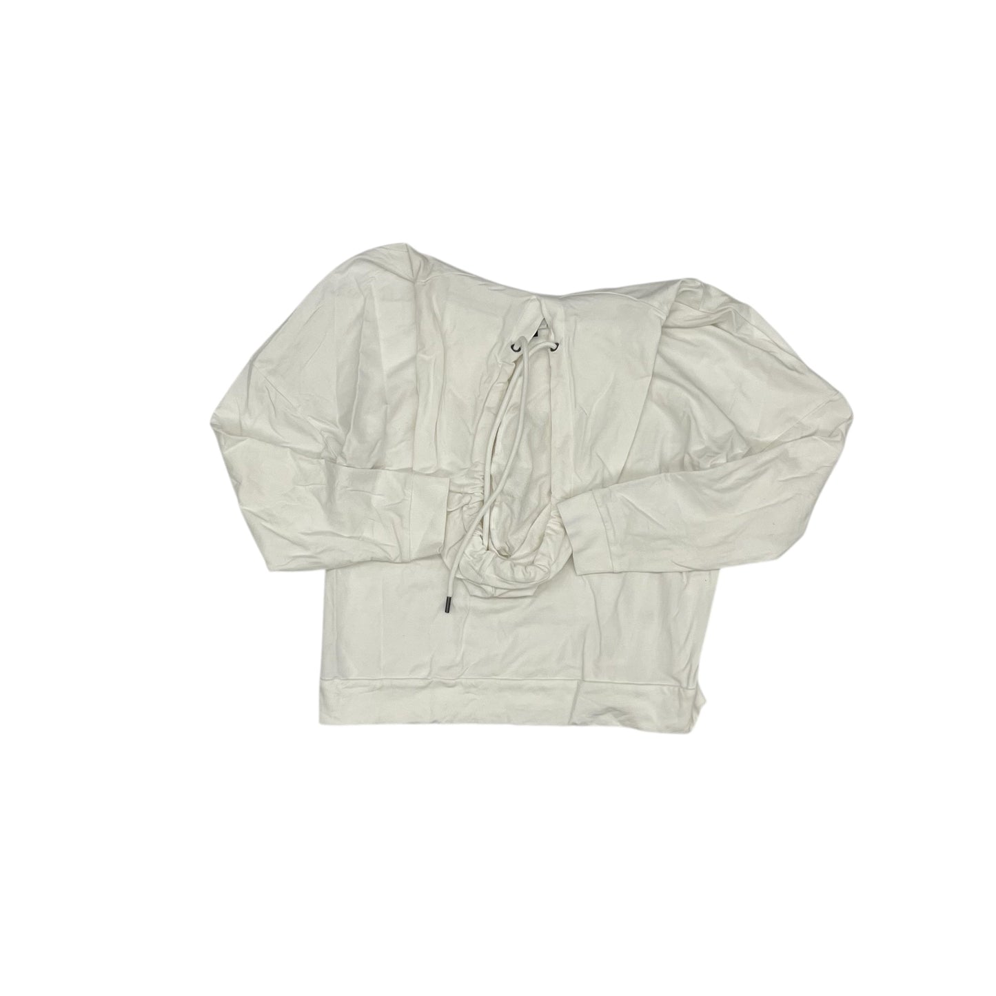 Sweatshirt Hoodie By Cabi In White, Size:M