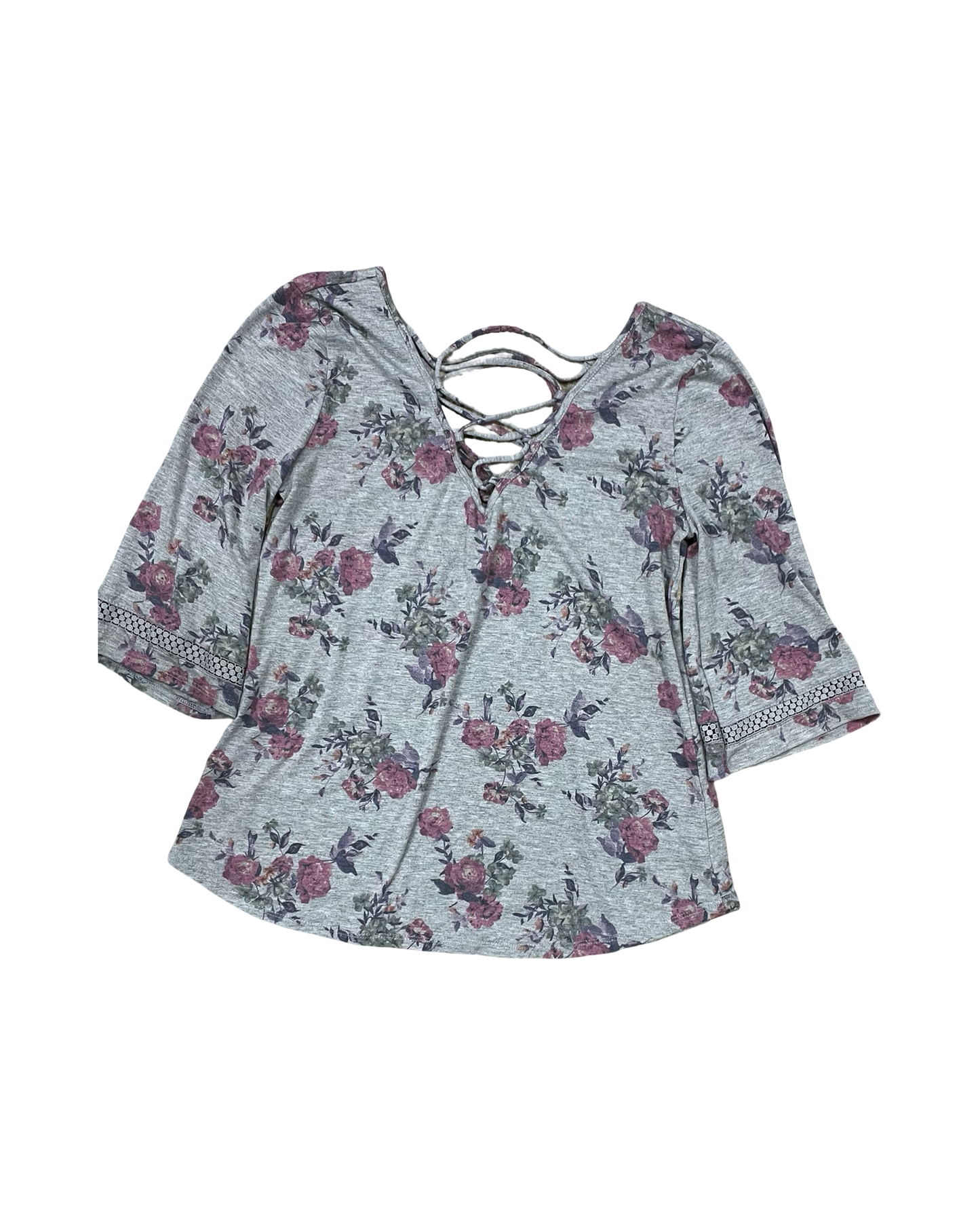 Top 3/4 Sleeve By Maurices In Grey, Size:M
