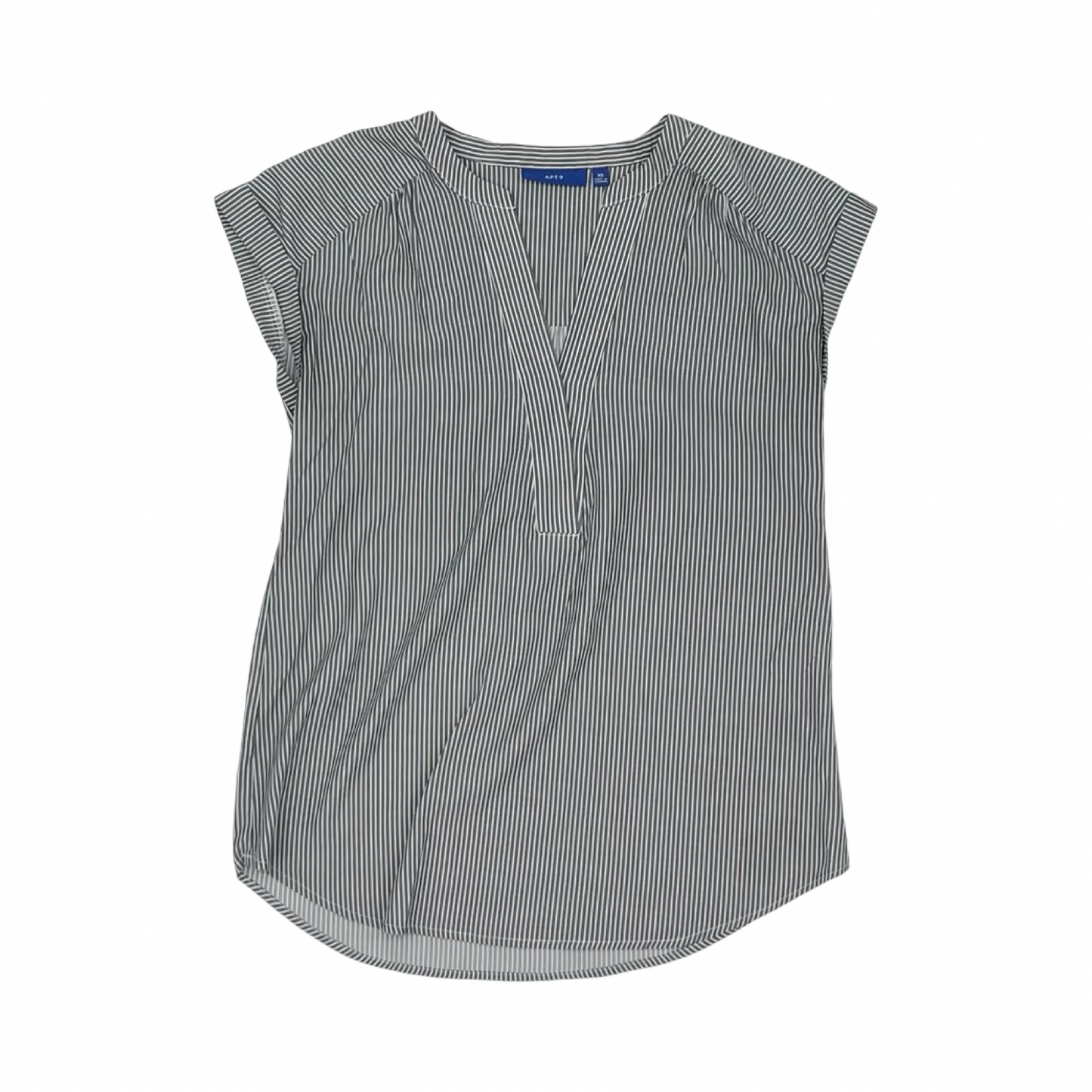 Blouse Sleeveless By Apt 9 In Grey & White, Size:Xs