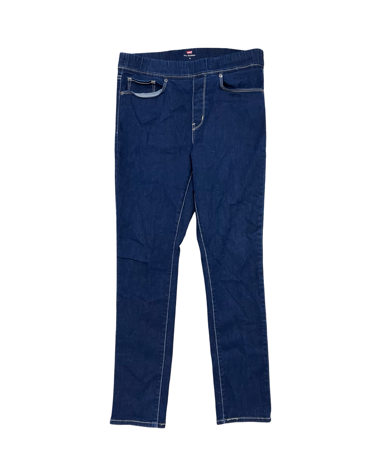 Jeans Skinny By Levis In Blue Denim, Size:12