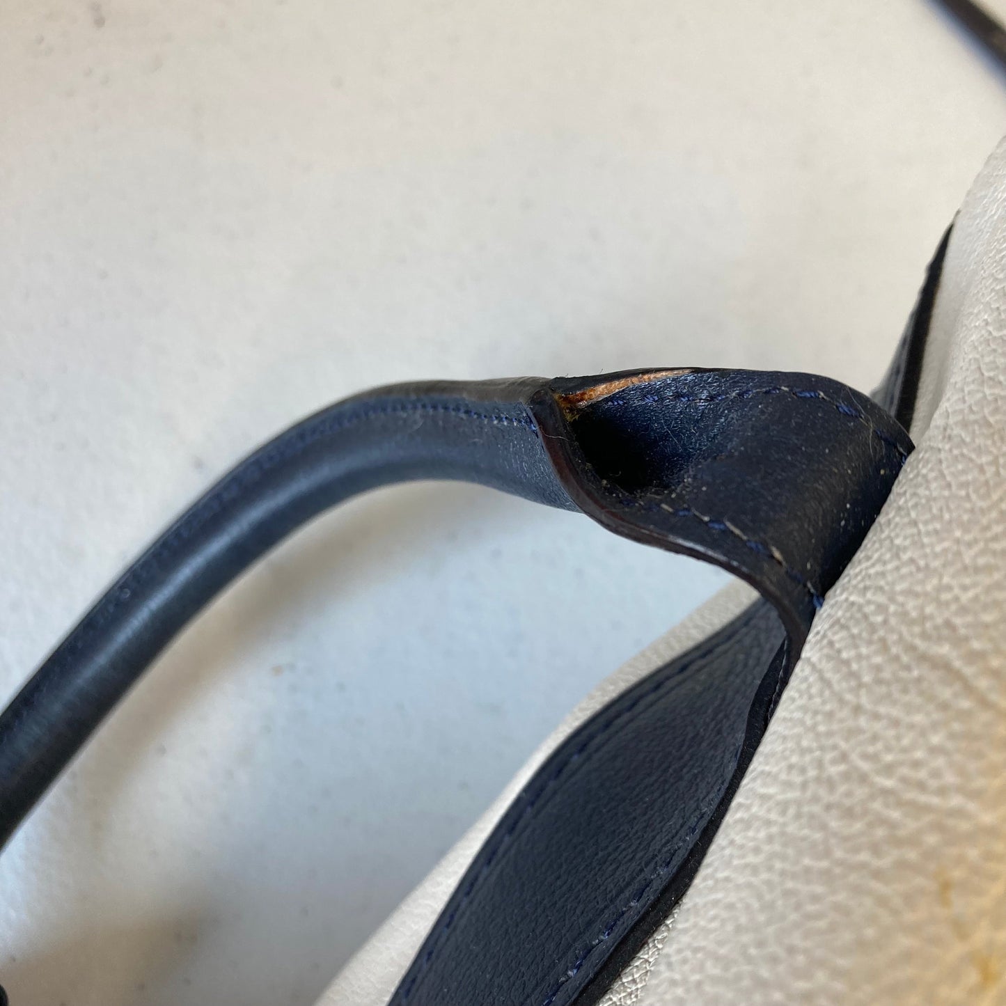 Handbag Designer By Kate Spade In Blue & White, Size:Medium