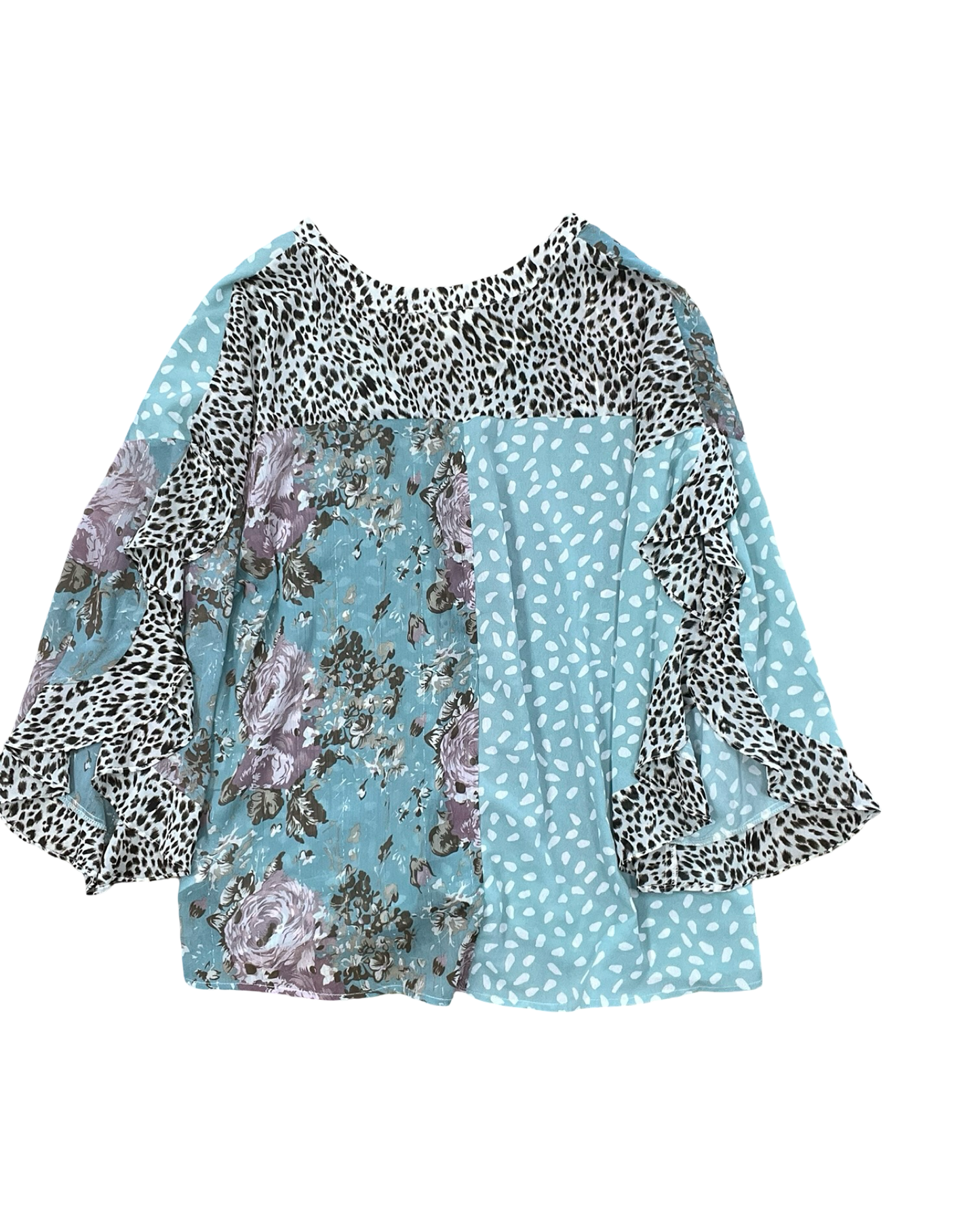 Top 3/4 Sleeve By Umgee In Multi, Size:Xl