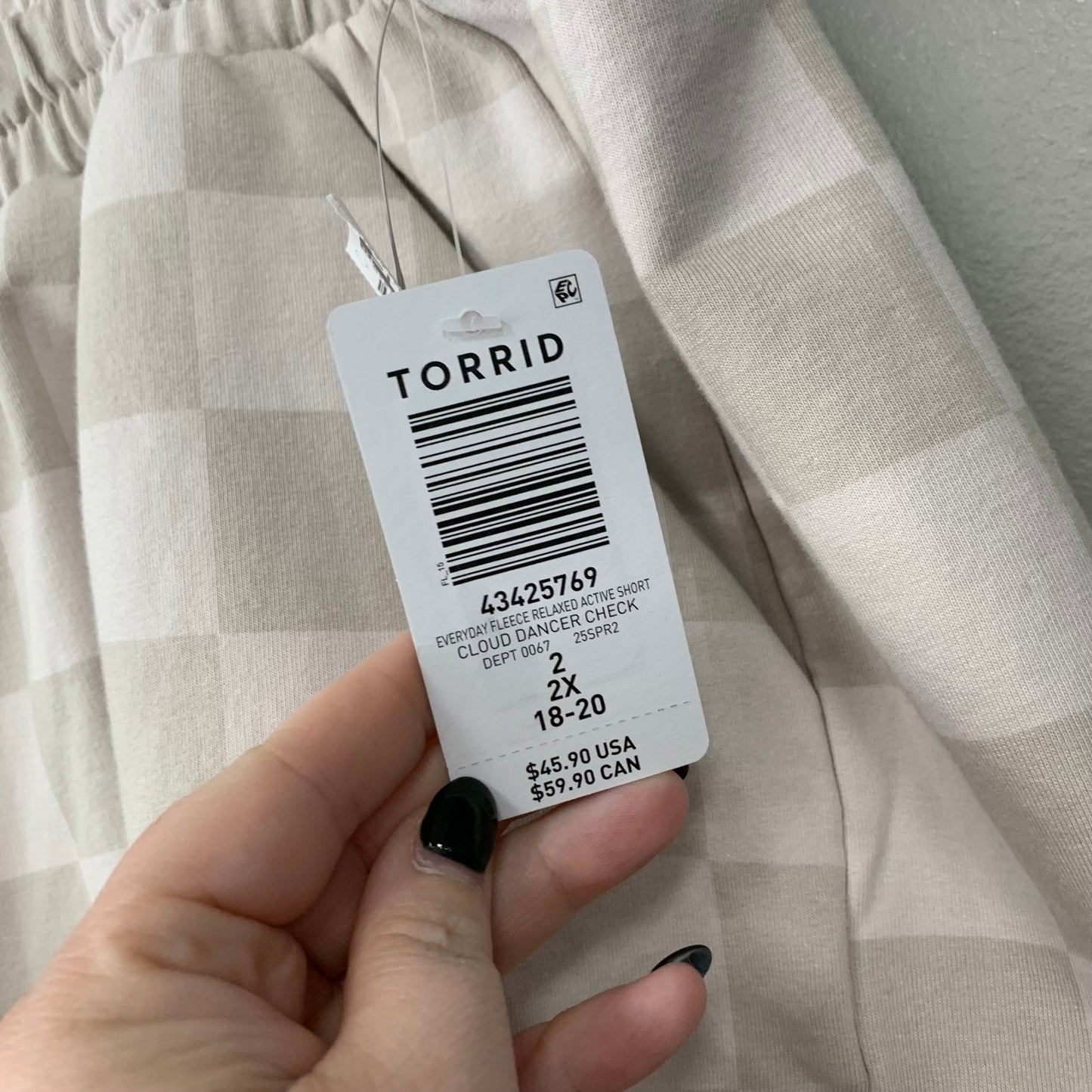 Everyday Fleece Relaxed Active Short By Torrid In Tan & White, Size: 2x