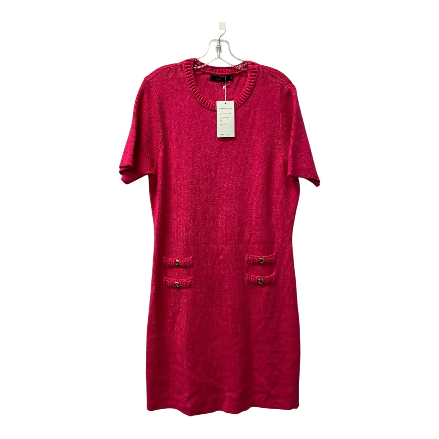 Dress Sweater By zesica In Pink, Size:Xl