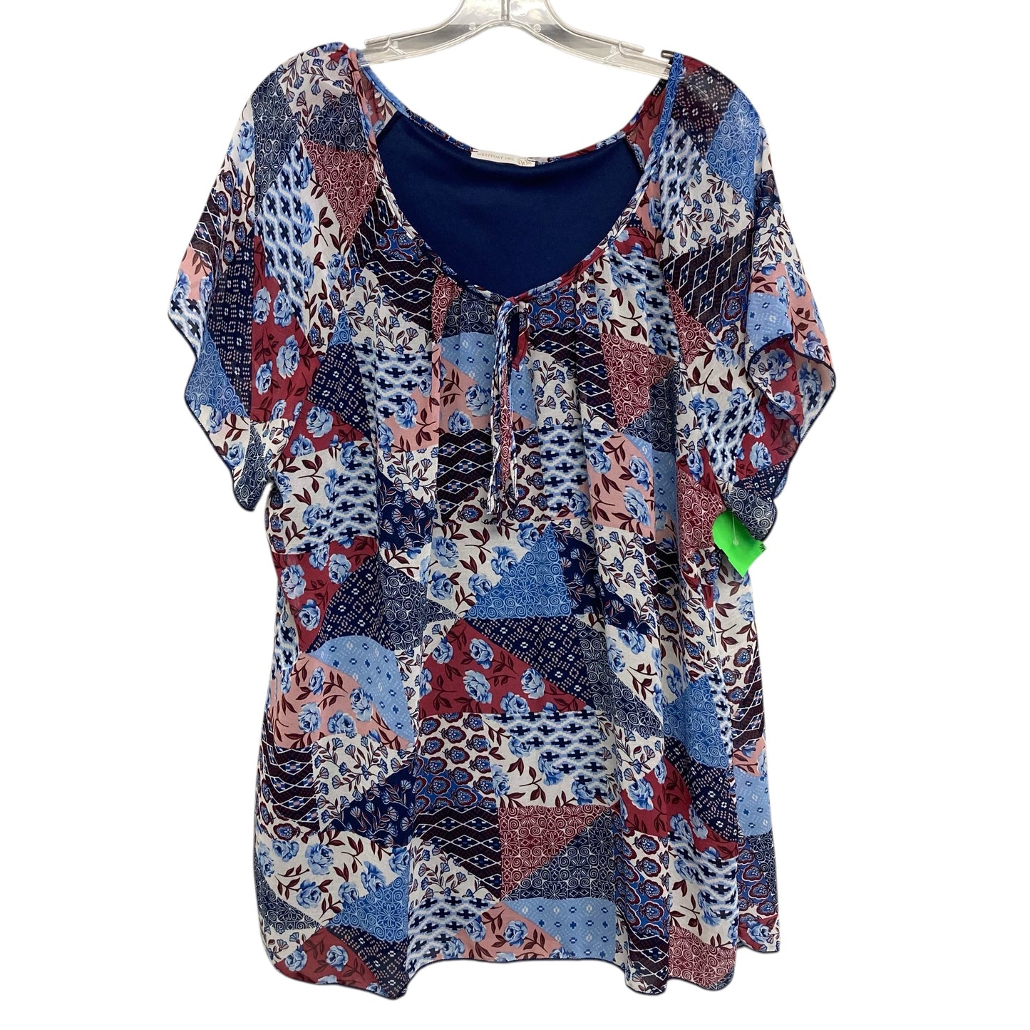 Top Ss By Westport In Blue & Red, Size:1X