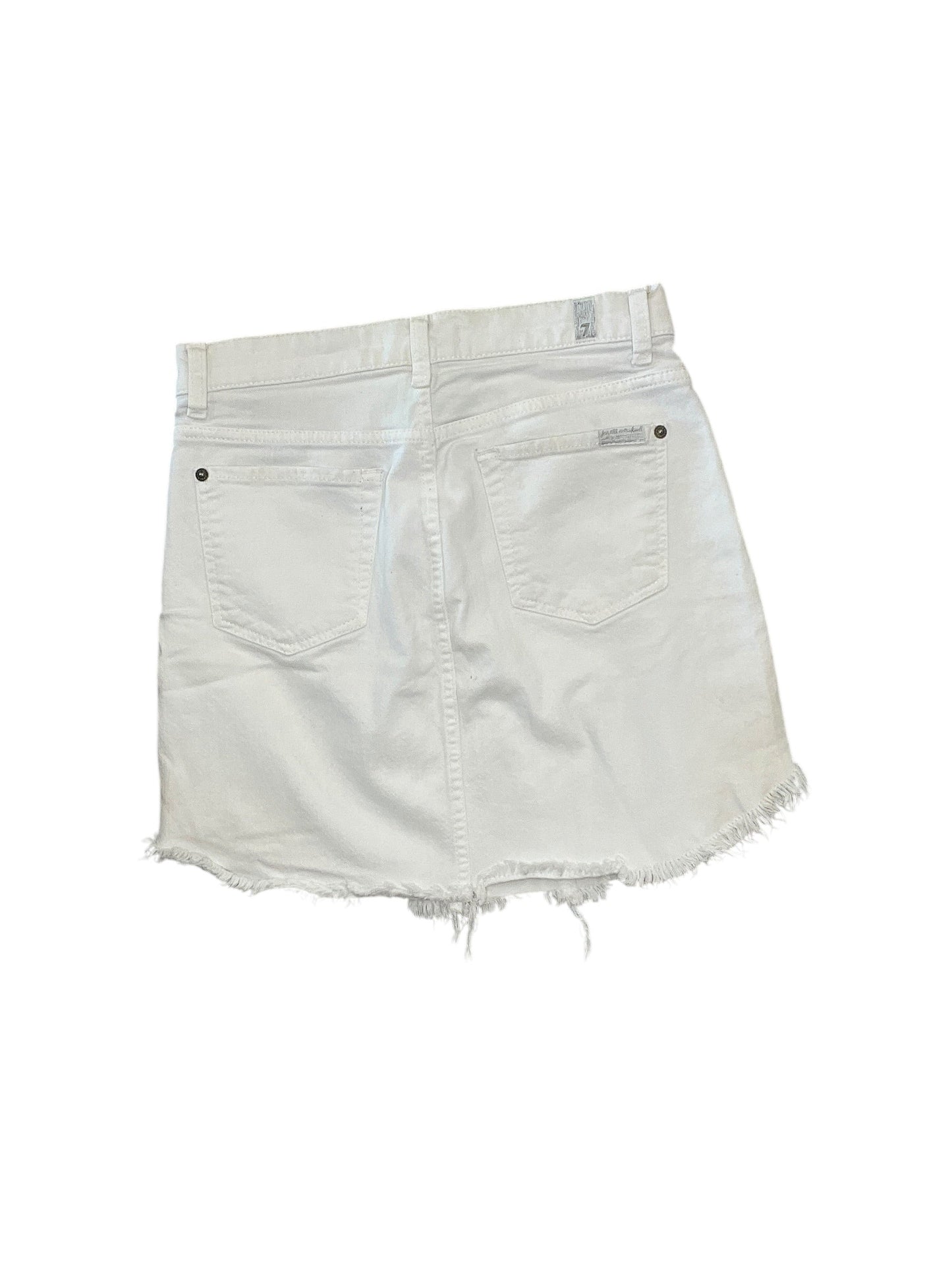 Shorts By 7 For All Mankind In White Denim, Size:Xs