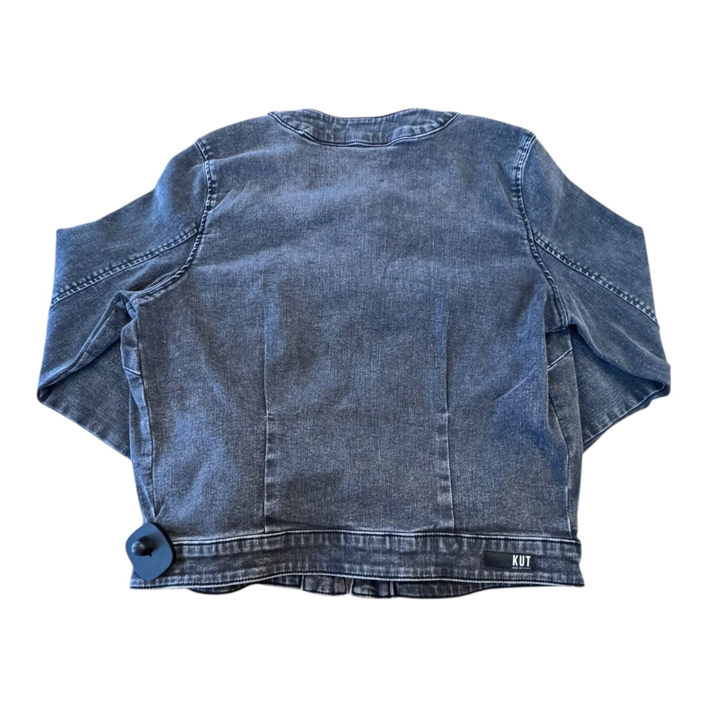 Jacket Denim By Kut In Grey Denim, Size:M