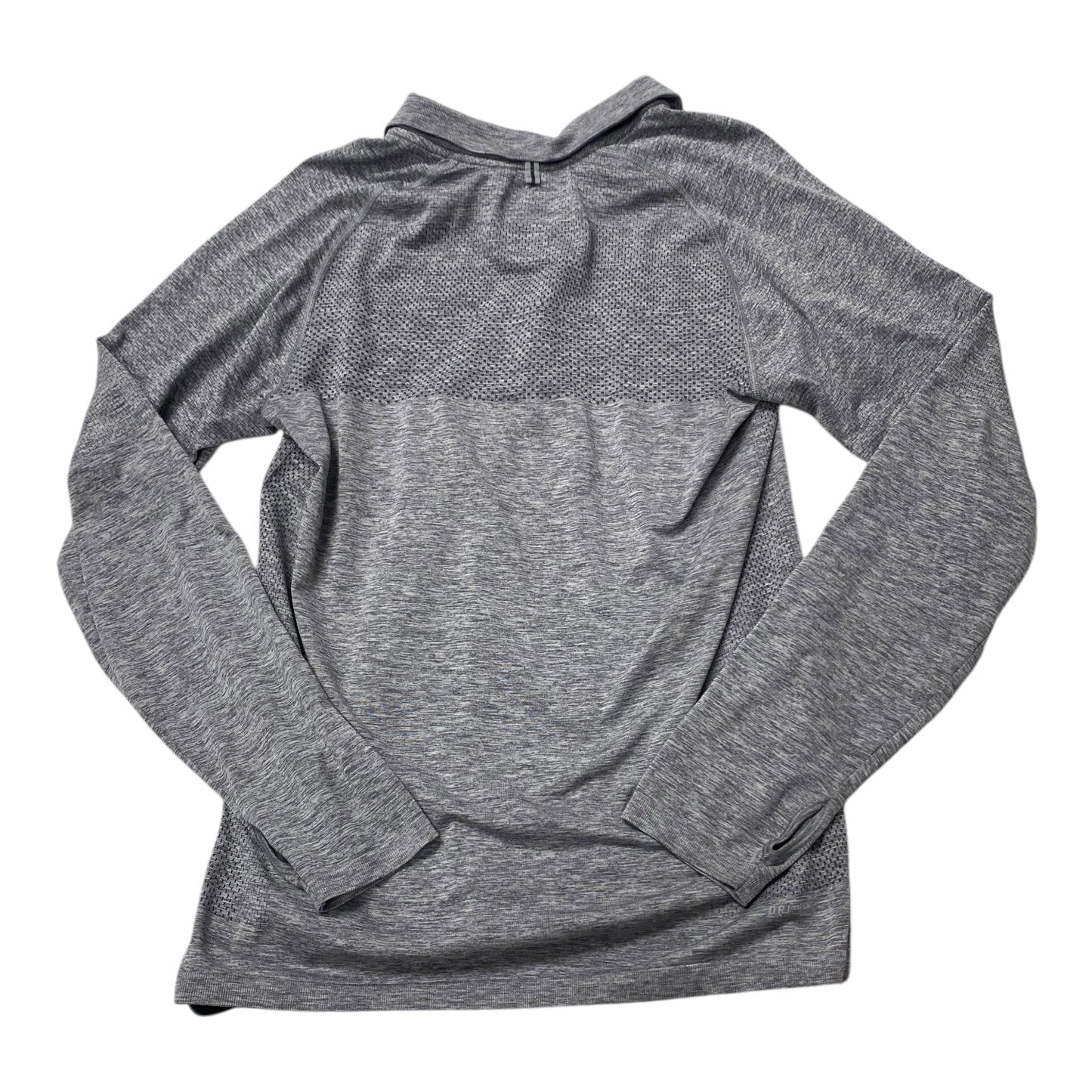 Athletic Top Ls Collar By Nike In Grey, Size:M