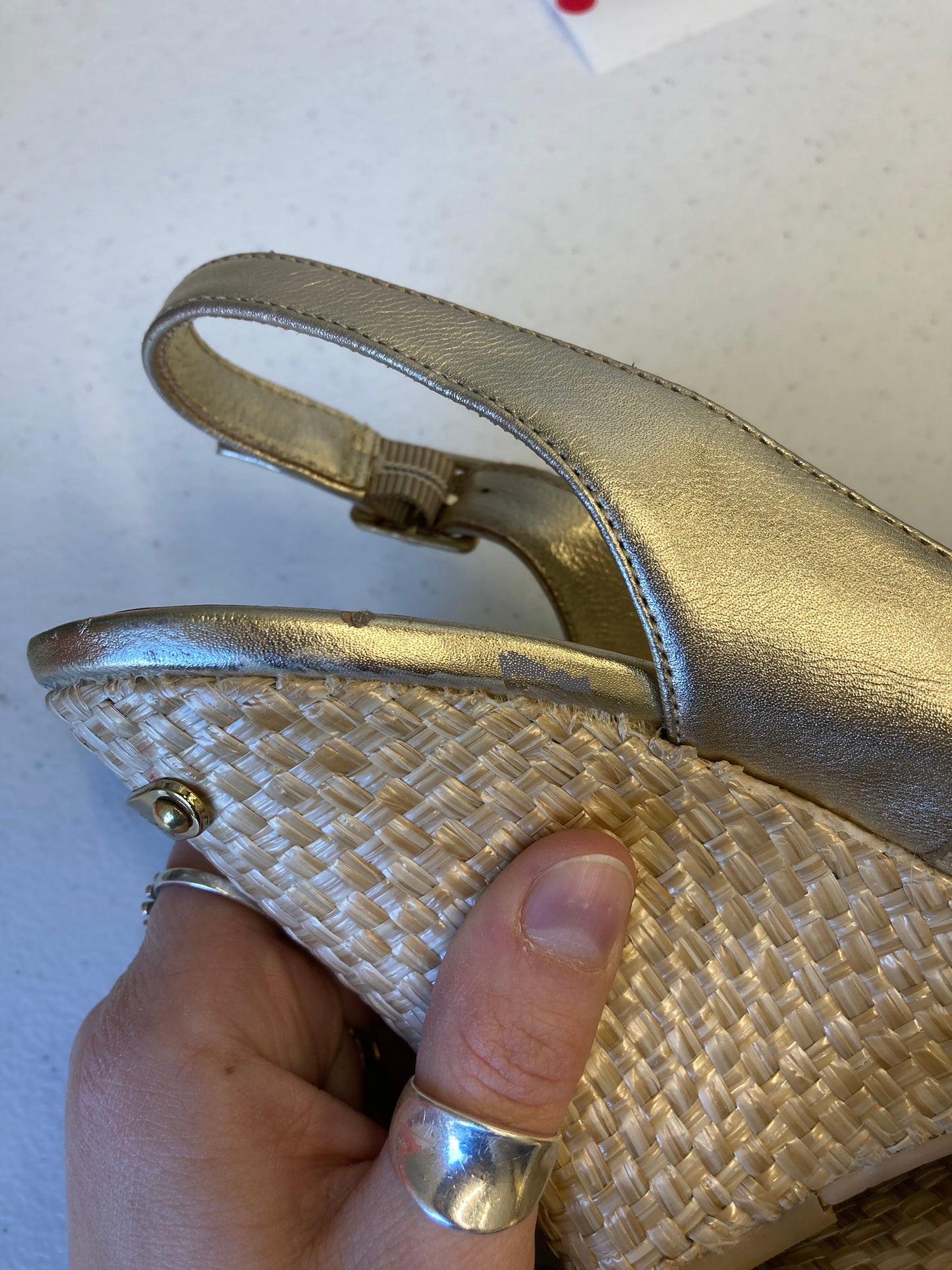 Sandals Designer By Lilly Pulitzer In Gold, Size:7.5