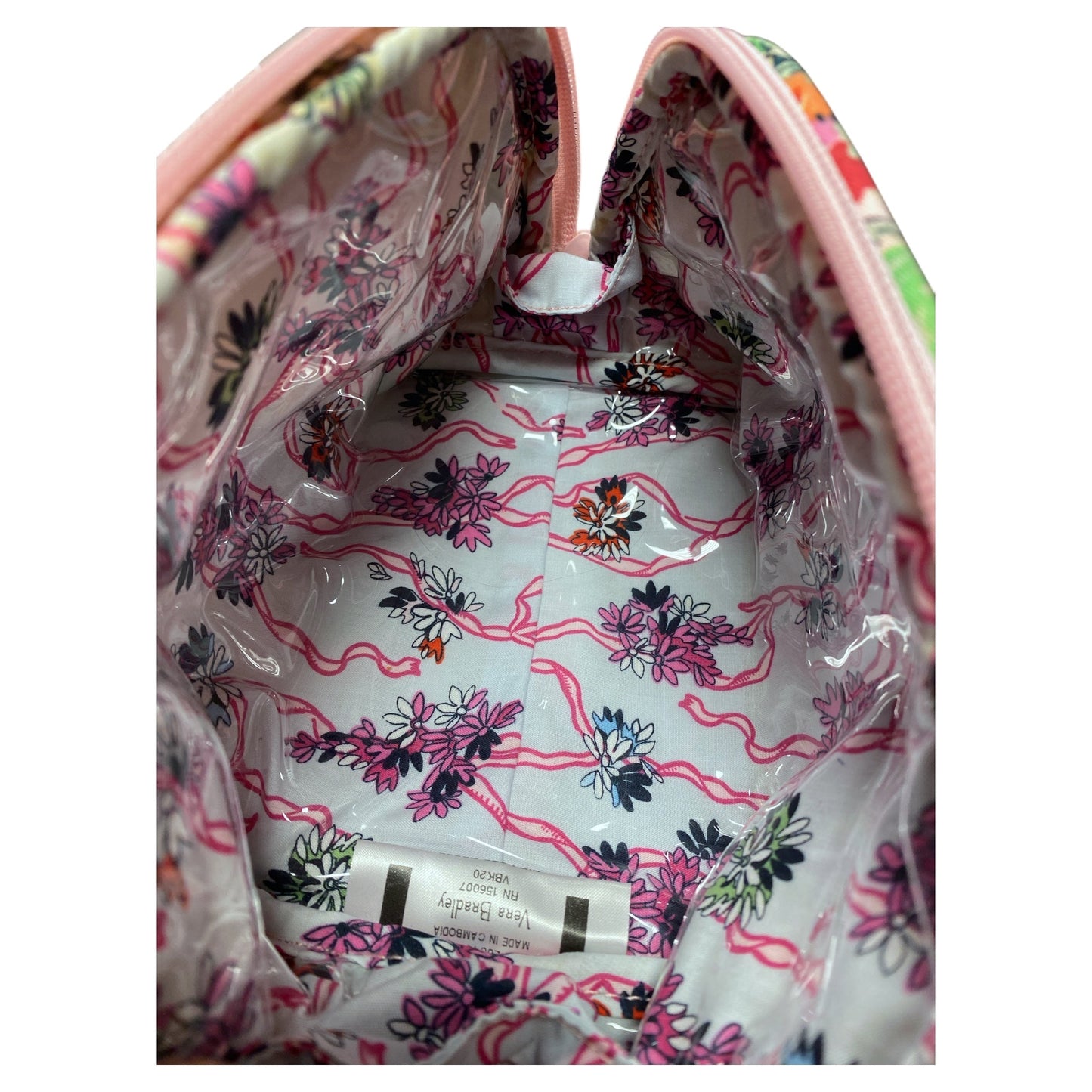 Makeup Bag By Vera Bradley In Pink, Size:Medium