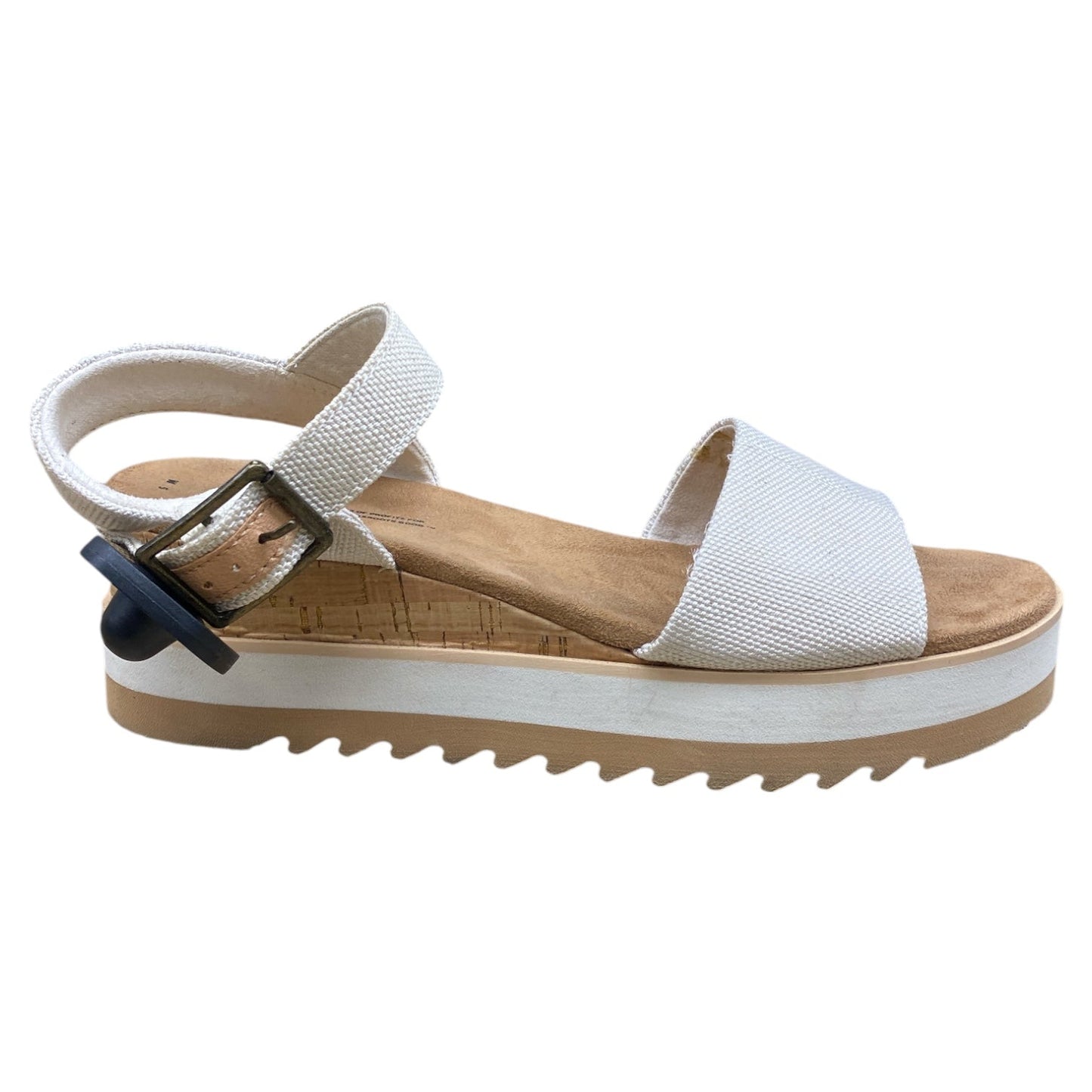 Sandals Heels Platform By Toms In Beige, Size:9.5