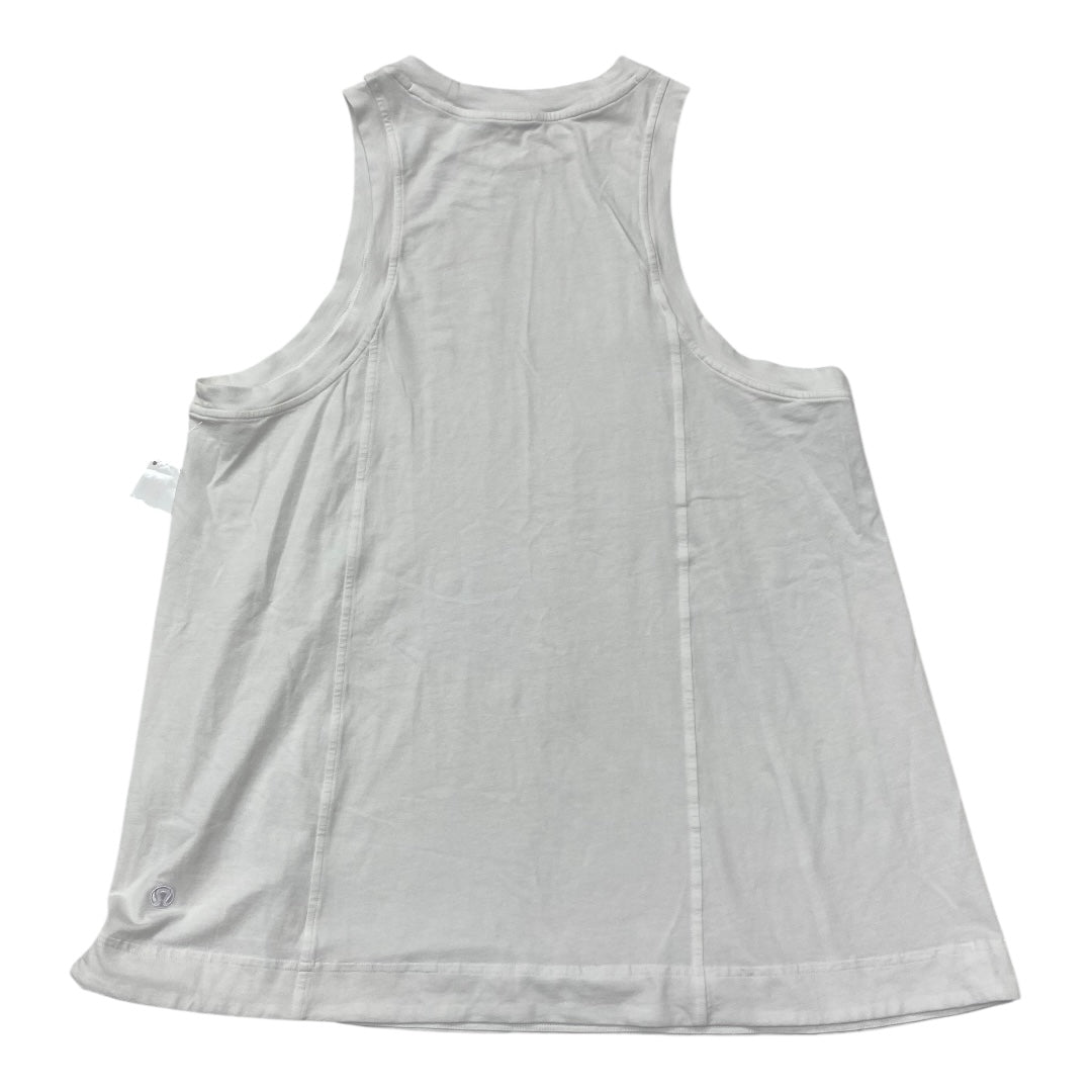 Athletic Tank Top By Lululemon In White, Size:L