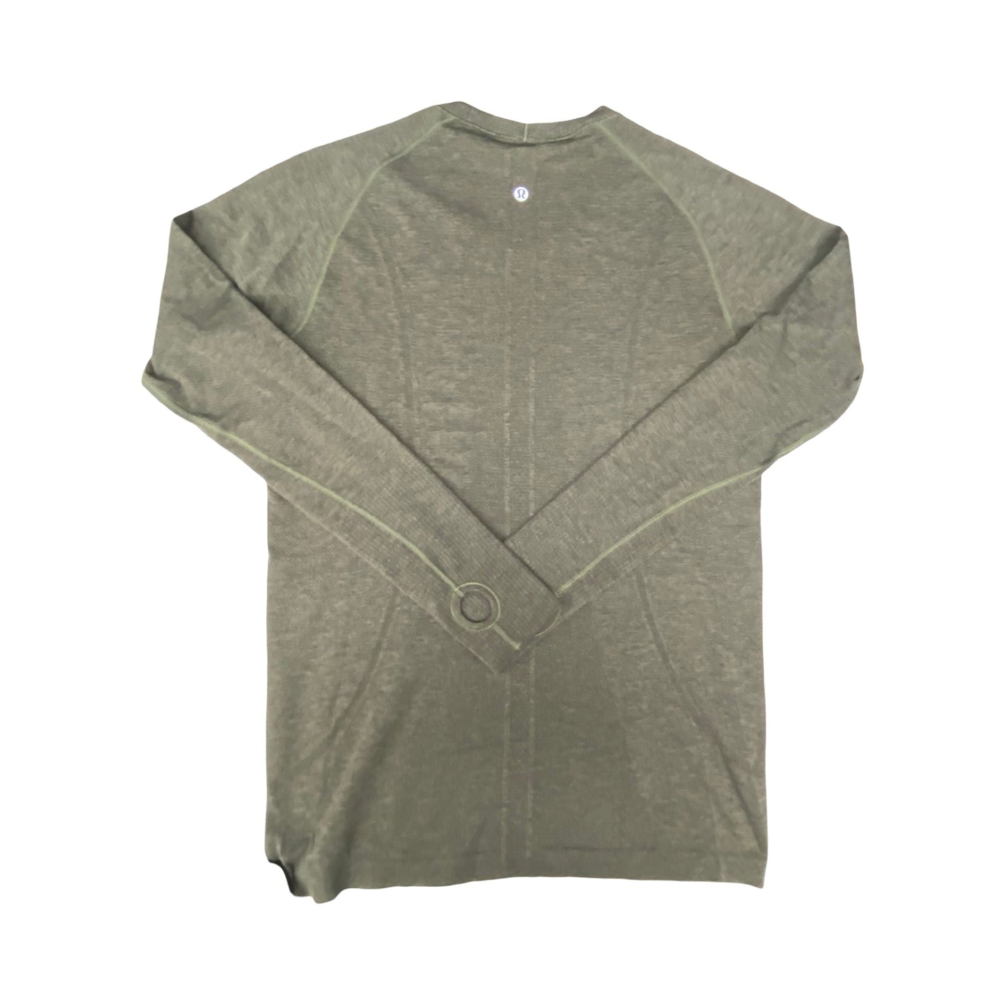 Athletic Top Ls Crewneck By Lululemon In Green, Size:12