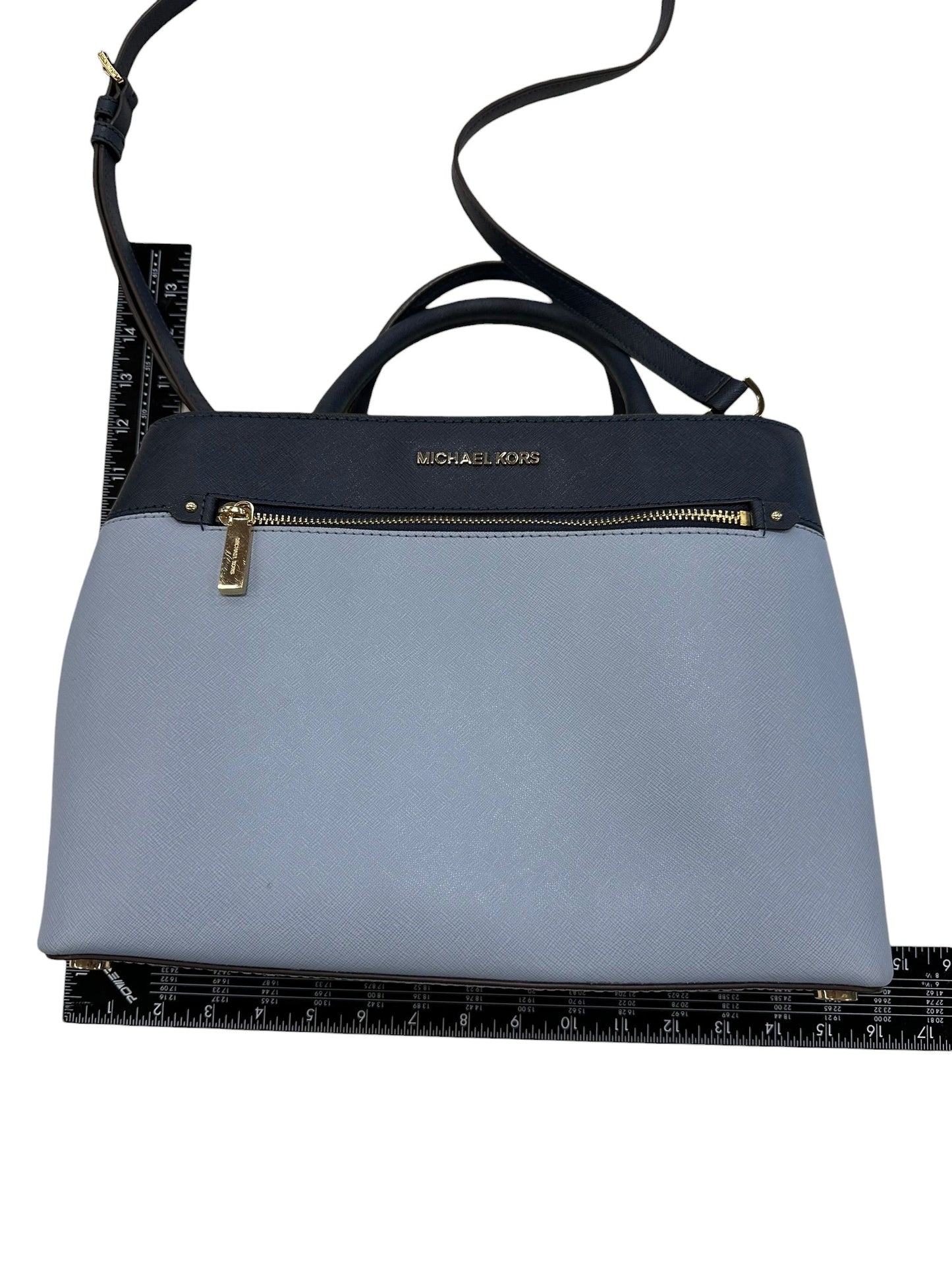 Handbag Designer By Michael Kors In Blue, Size:Large