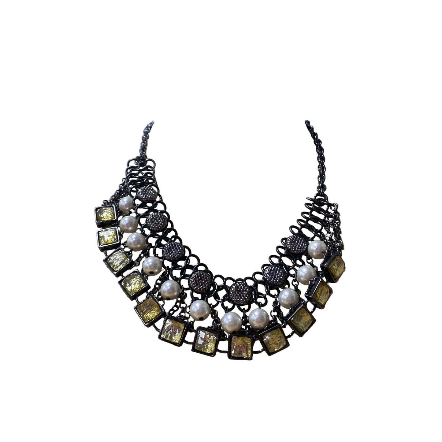 Necklace Statement In Yellow