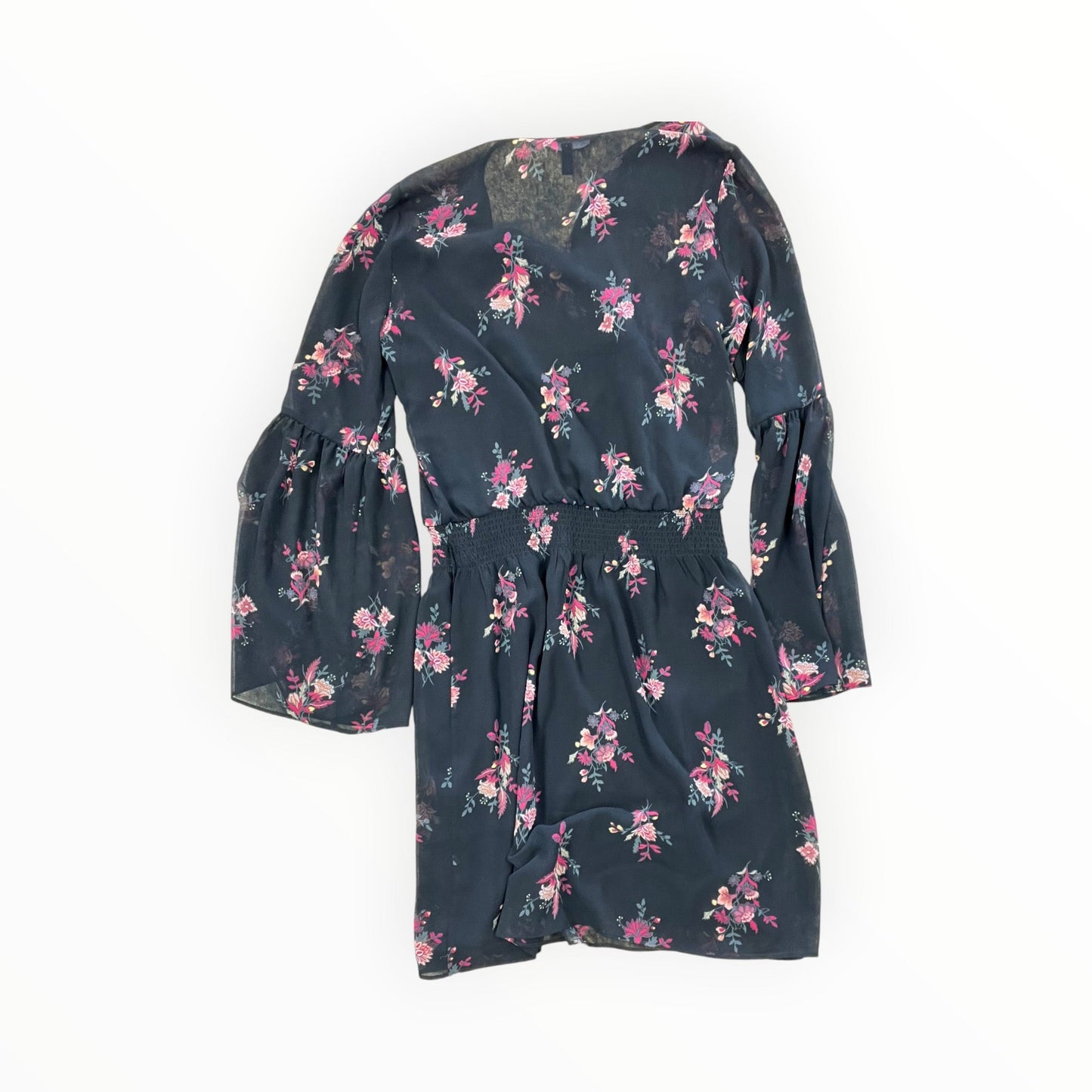 Dress Casual Midi By White House Black Market In Black & Pink, Size:S