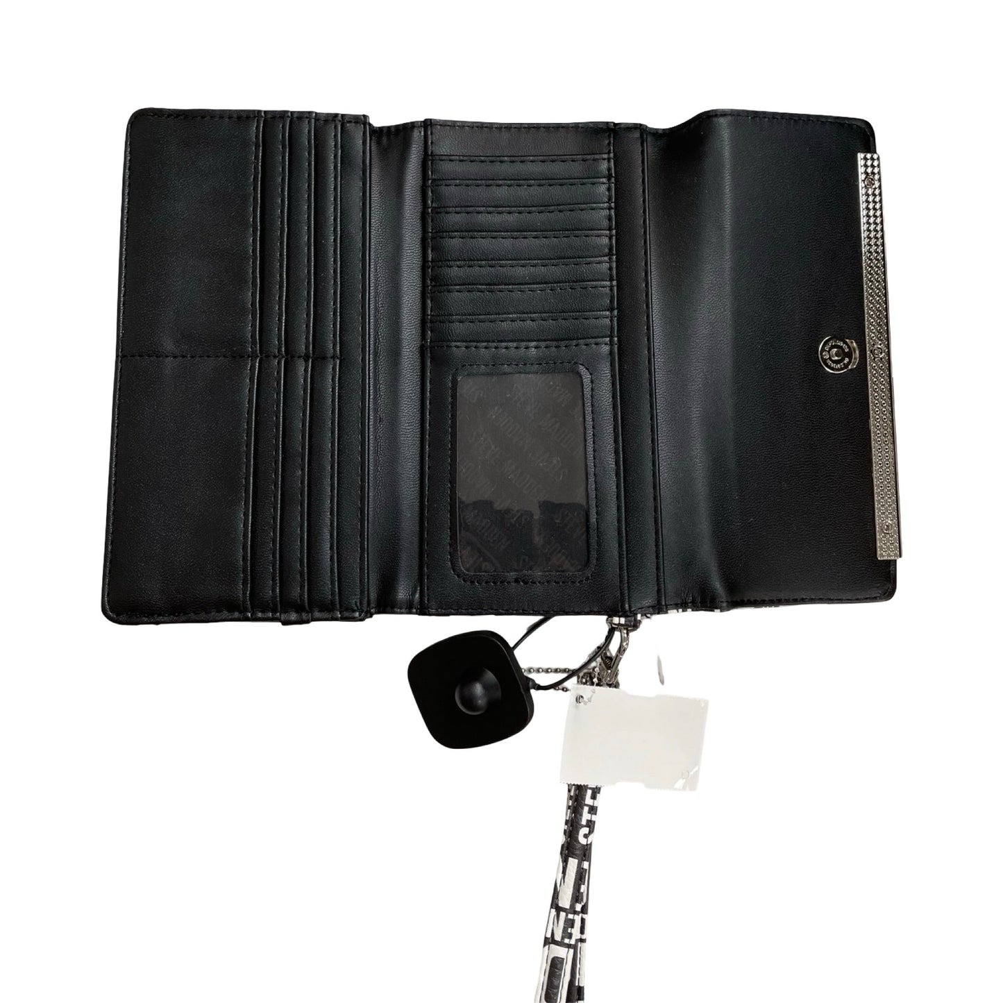 Wallet By Steve Madden In Black & White, Size:Large
