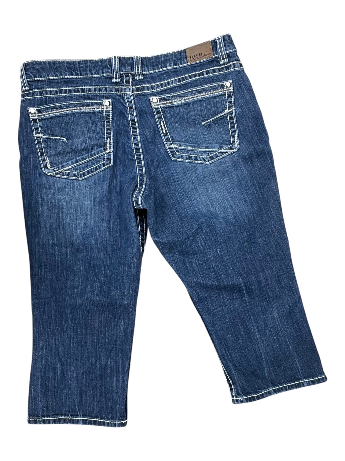 Jeans Cropped By Bke In Blue Denim, Size:18