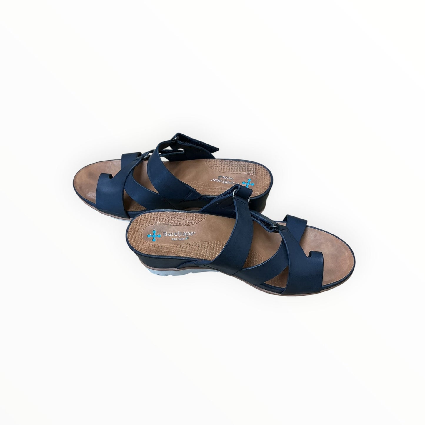 Sandals Heels Wedge By Bare Traps In Navy, Size:8